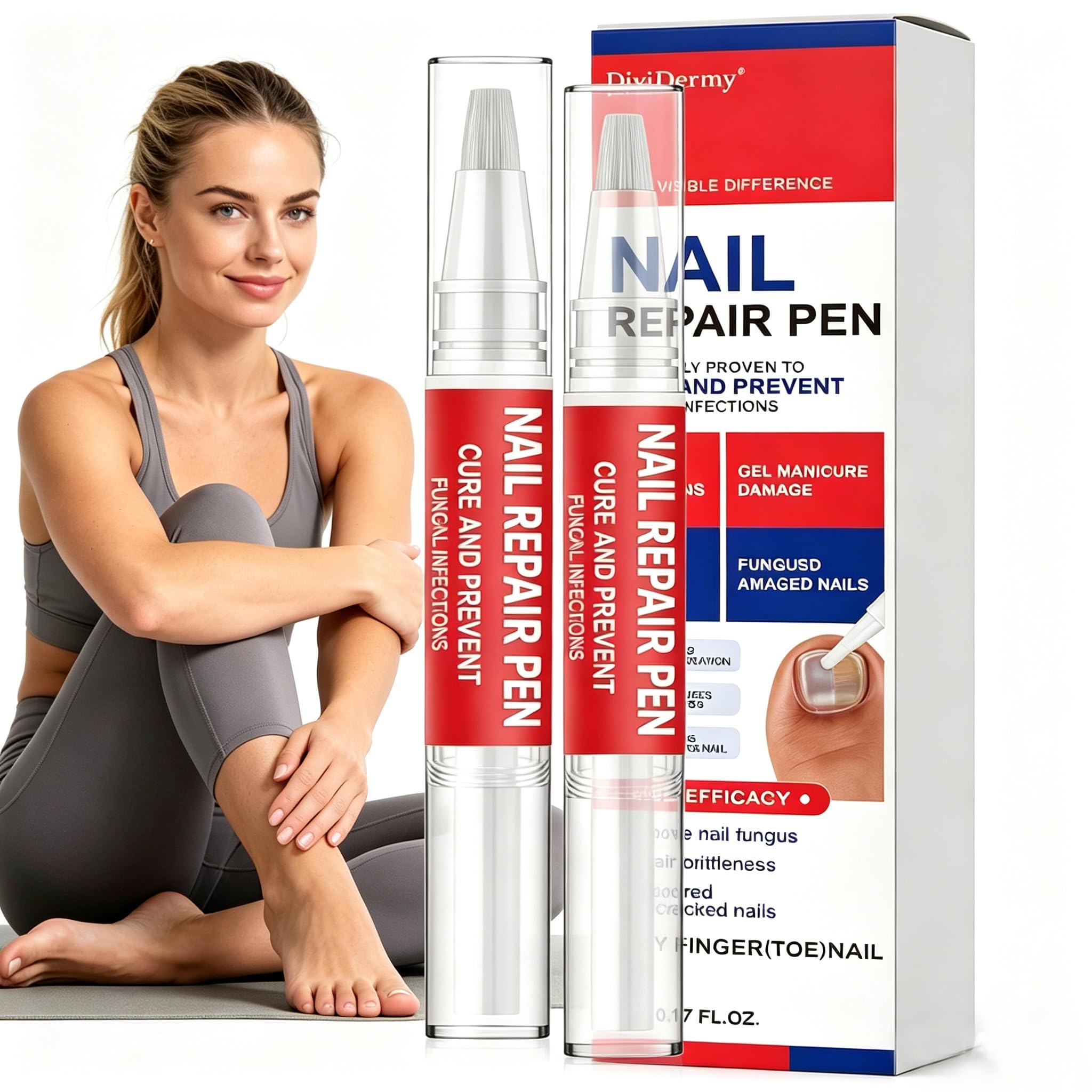 2 Pezzi Penna per la Cura delle Unghie, Set di Nail Care Pen, Nutrire Le Unghie, cura cosmetica delle unghie, Nail Care Pen Portatili per Pulite e Ordinate