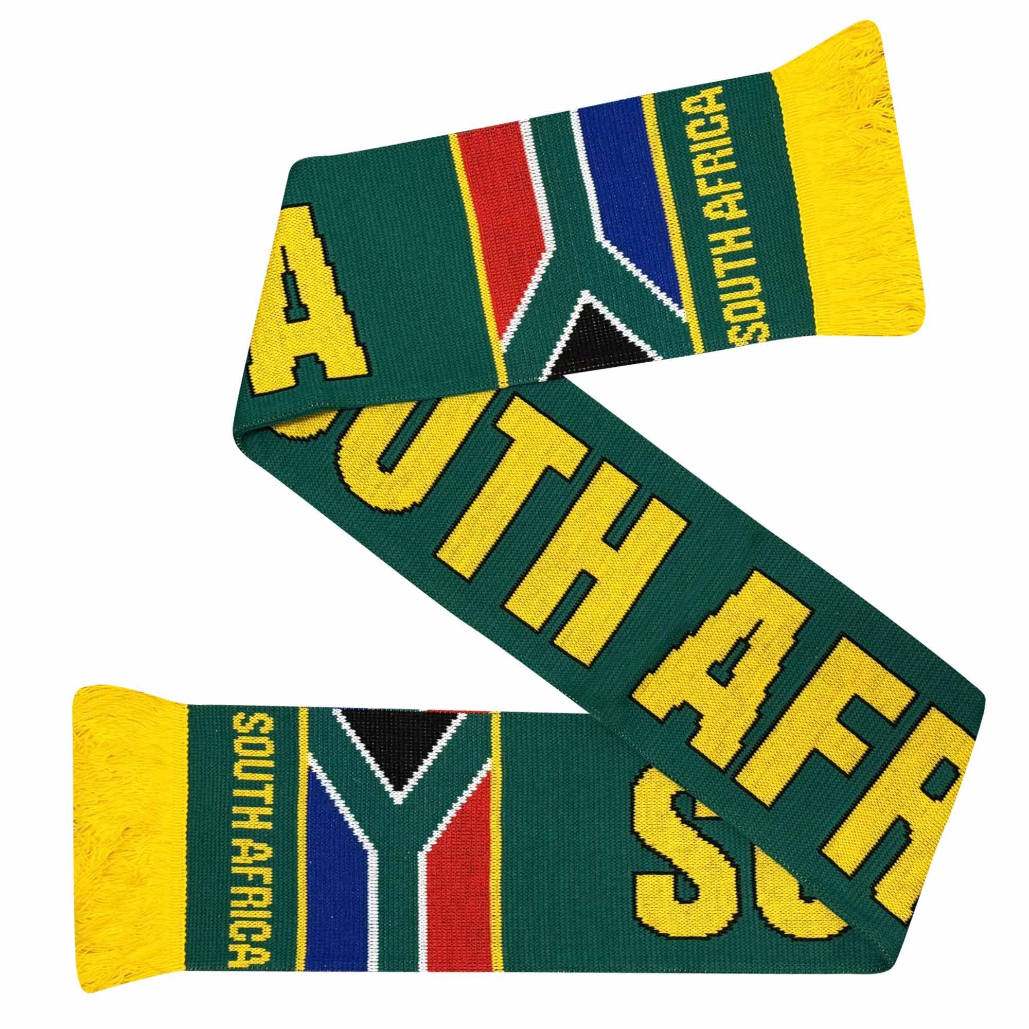 GIFTS 4 ALL South Africa Football & Rugby Fans Souvenir Scarf, South Africa World Cup Scarf for Football Fans, Bafana Bafana Supporters Scarves