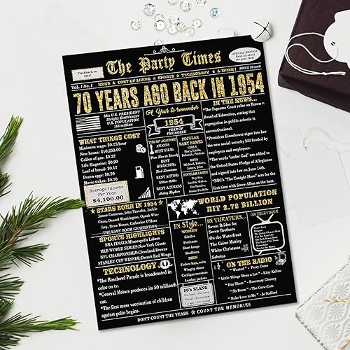 Miniatura 3 de Zyulin Tarjeta de cumpleaños número 70, regalos de feliz cumpleaños 70 para mujeres y hombres, regalos únicos para abuelo y abuela de 70 años,