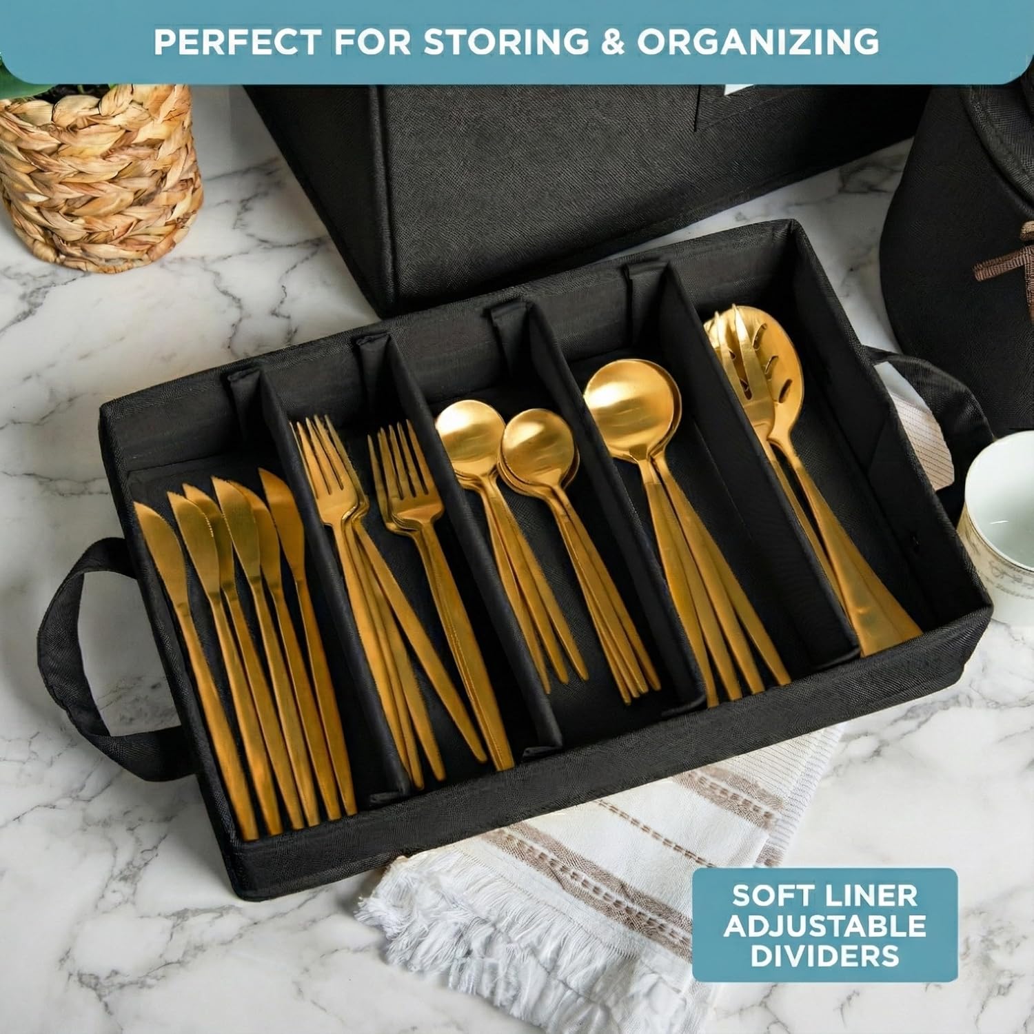 China Storage Hard Shell Containers 12-Piece Set Moving Boxes for Dinnerware, Glasses, Plates, Mugs and Saucers Sturdy Dish Organizer with Dividers for Seasonal Storage - Service for 12 - Black