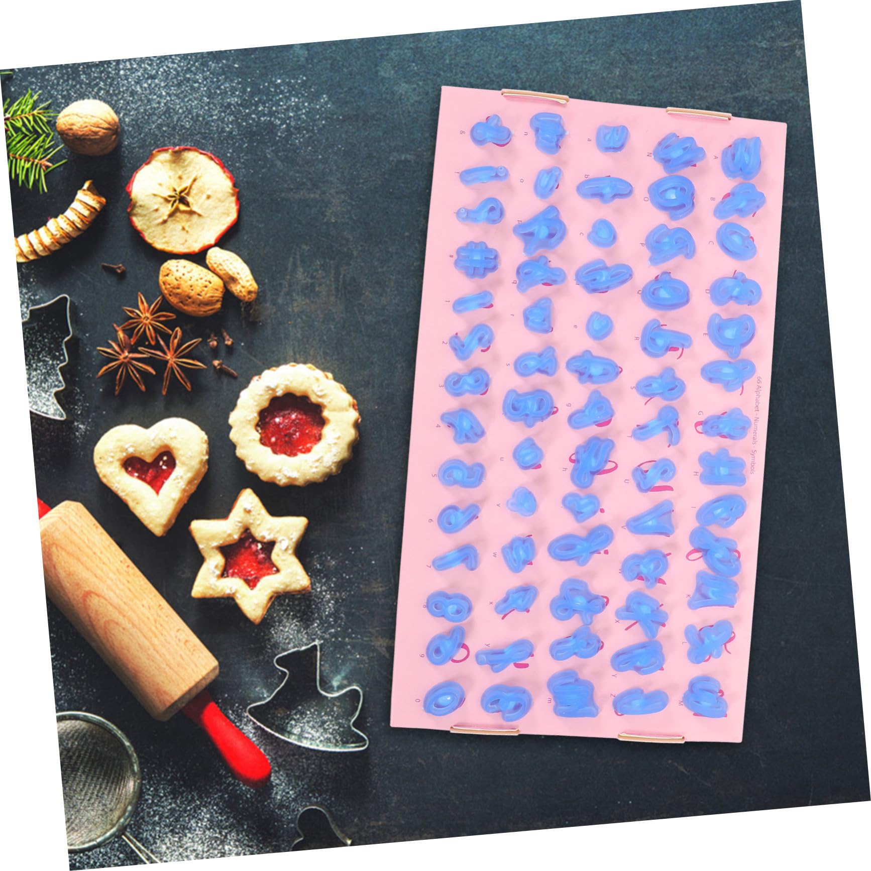 BESTonZON 198pièces Emporte Forme De Lettres Pour Biscuits Pour Décoration De Gâteaux Résistant Et Réutilisable Pour Toutes Les Occasions Festives