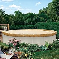 Vista 6 de TANG Cubiertas redondas de 16 pies para piscina de 12 pies para tanque redondo sobre el suelo, cubiertas de piscina de hojas de invierno