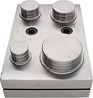 Vista 3 de The Beadsmith Juego de cortadores de disco circular de acero con 4 punzones y troqueles. Herramienta para cortar círculos precisos de 1" a 2