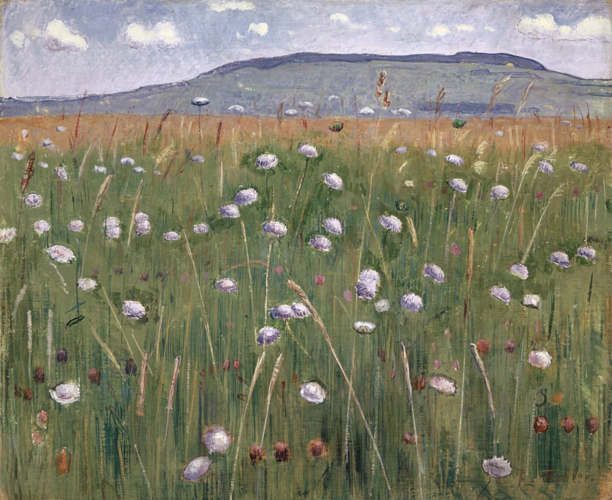 POSTERIIk Famous Animal Posters Vintage Picture Meadow by Ferdinand Hodler Modern Wall Decor for Home Decor 60x90cm
