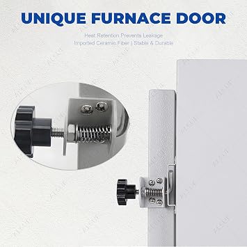 Lab Grade 1500W Muffle Furnace, 0-1150℃ Programmable Electric Kiln with Digital Controller for Material Testing, Sintering, Heat Treatment & Scientific Research