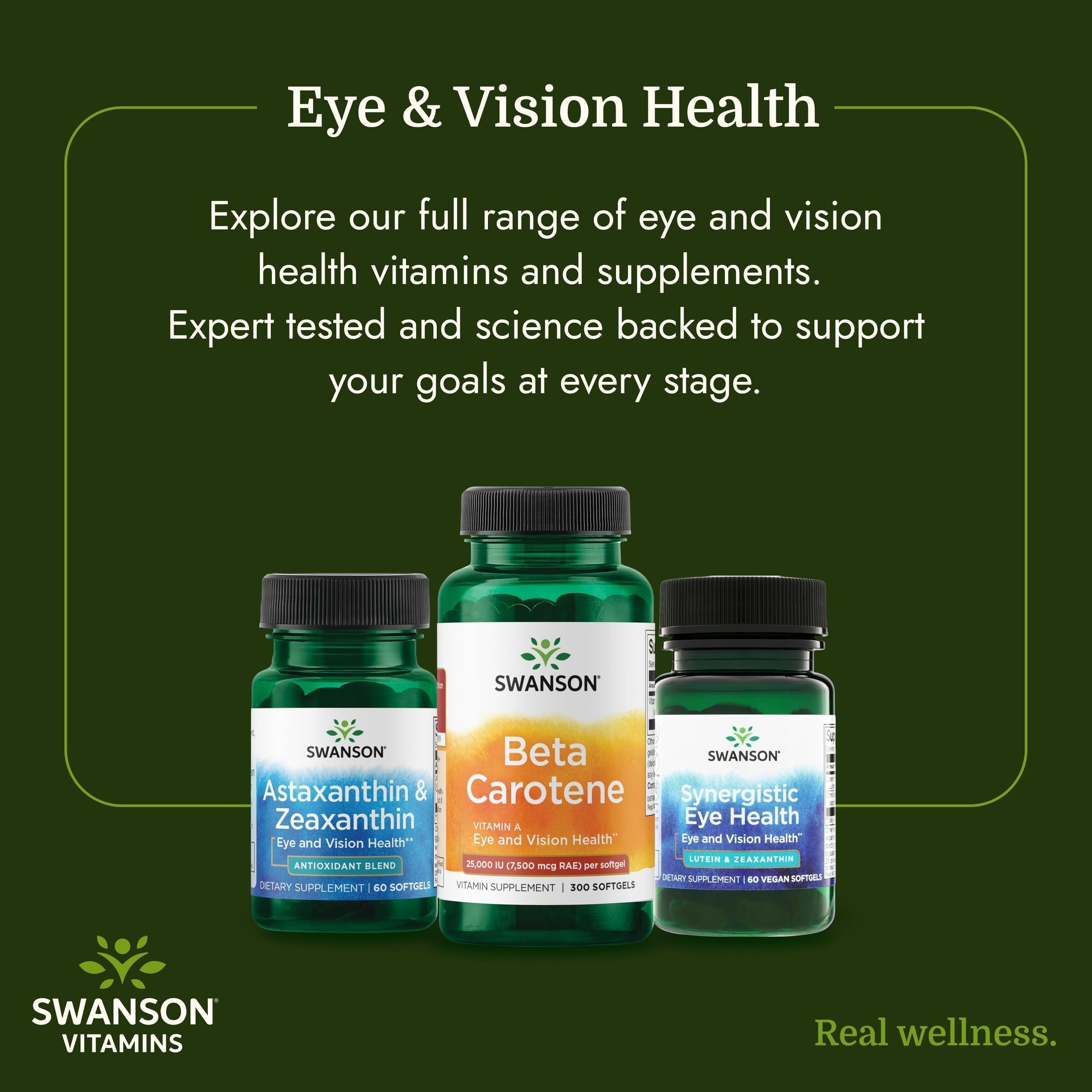 Swanson Beta-Carotene Vitamin A Supplement, Vision Support, 300 Softgels — Amazon image 6