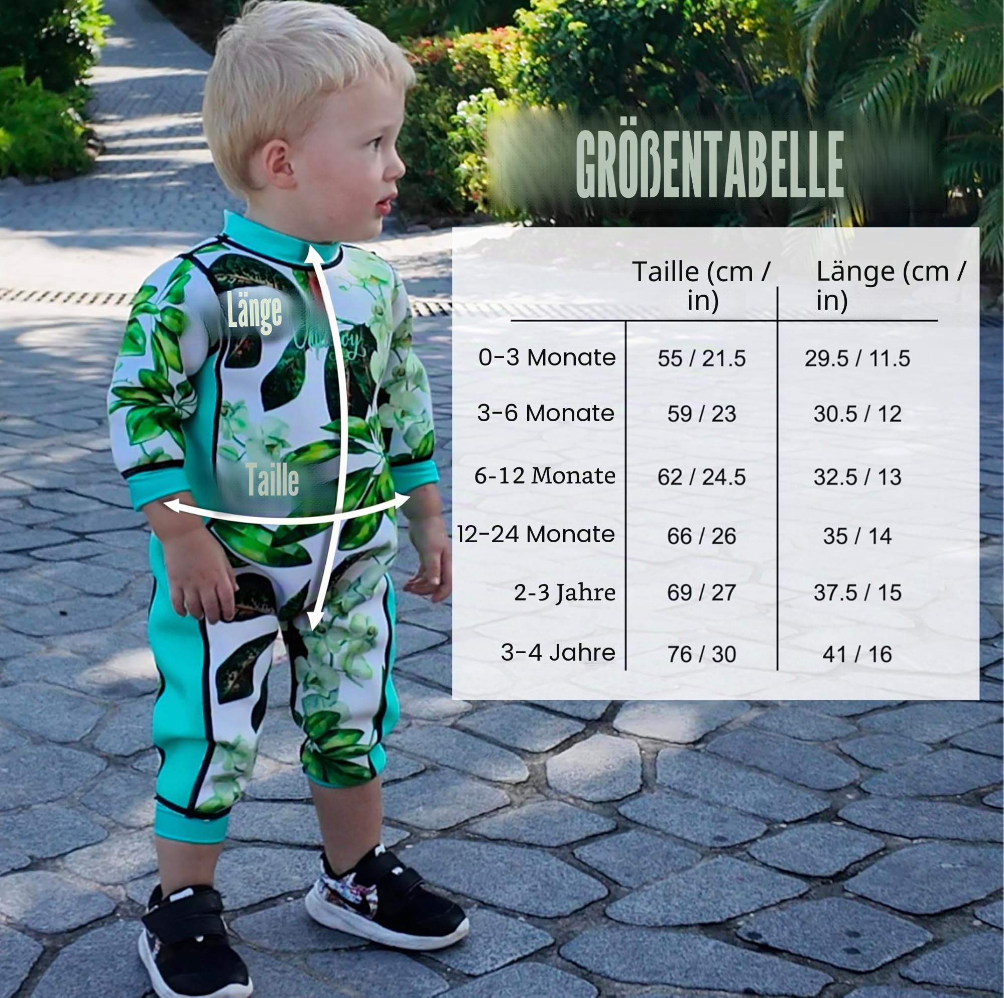 Warmsy - Premium Wende-Schwimmanzug | Warmer Neoprenanzug für Babys & Kleinkinder | Warme Ganzkörper-Badebekleidung für Jungen & Mädchen | 2 in 1-Design