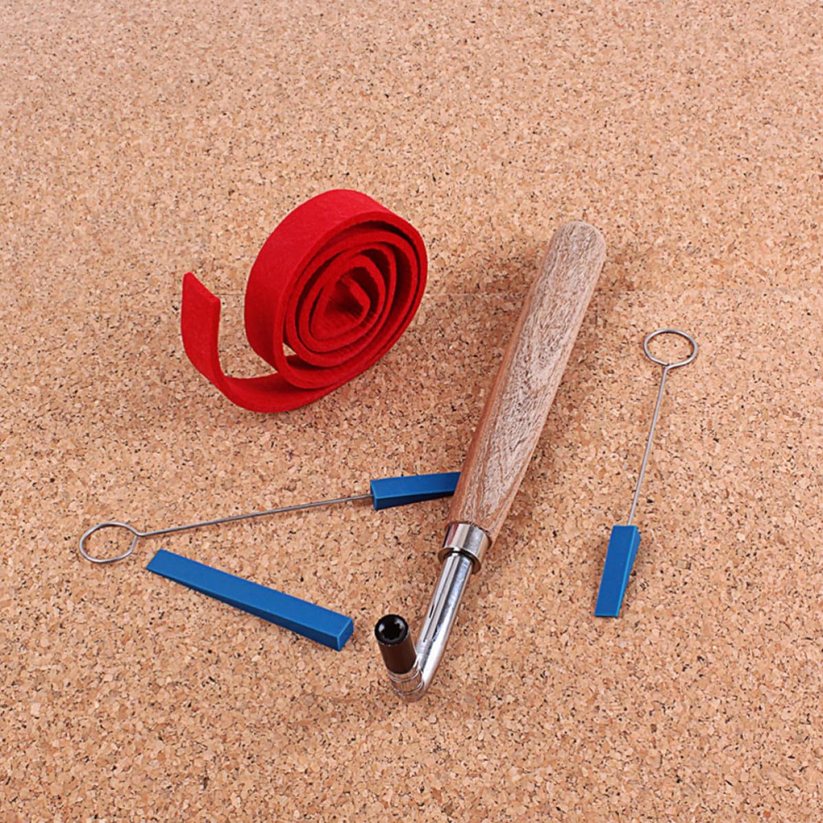ABOOFAN Kit de Afinación de Piano Profesional Llave en L, Tira de Silenciadores y Materiales Metálico y Madera para Trabajos de Afinación y Reparación de Piano