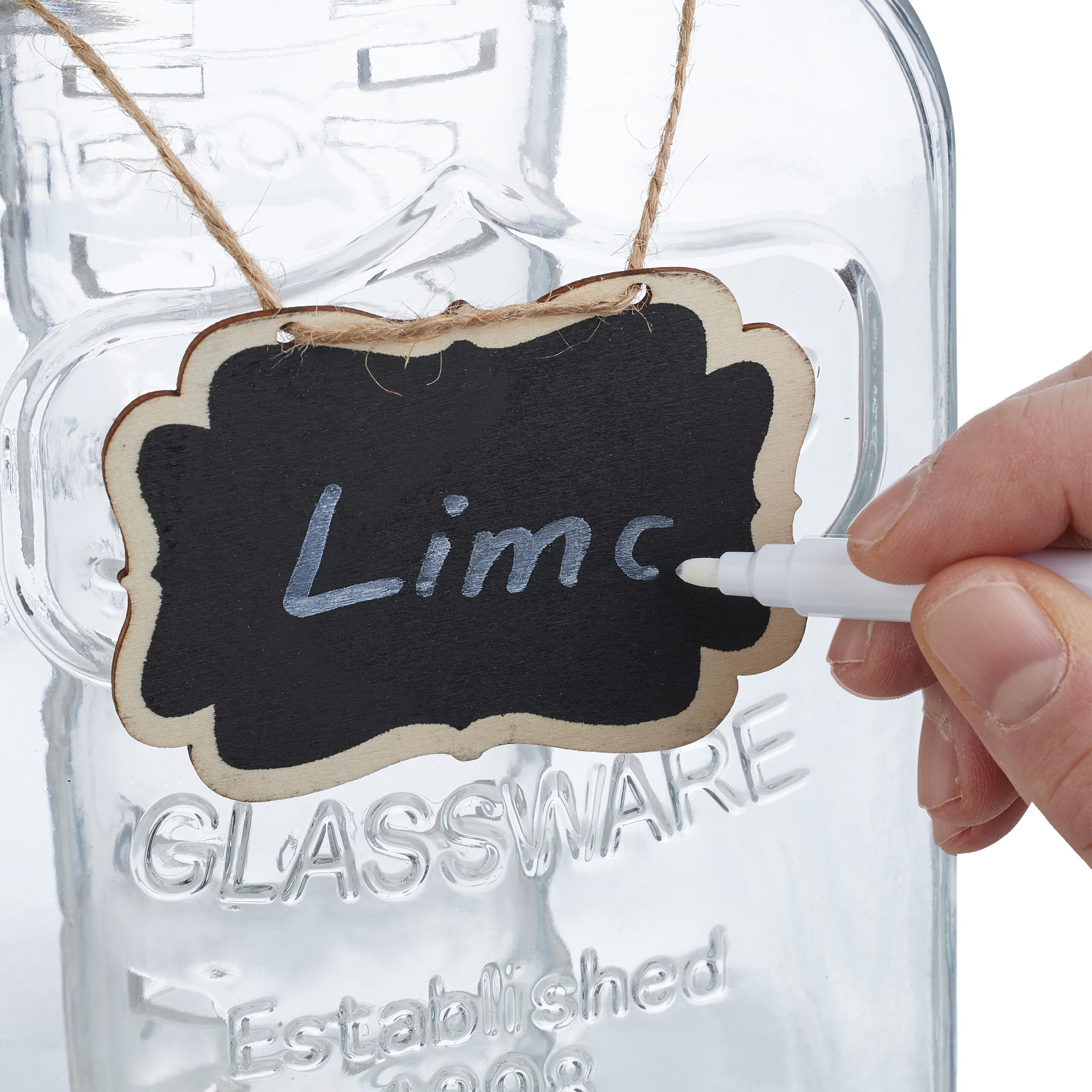 Relaxdays 2 Dispenser in Vetro per Bevande, Erogatore con Rubinetto in Acciaio Inox 4 L, Distribuitore Acqua e Limonate