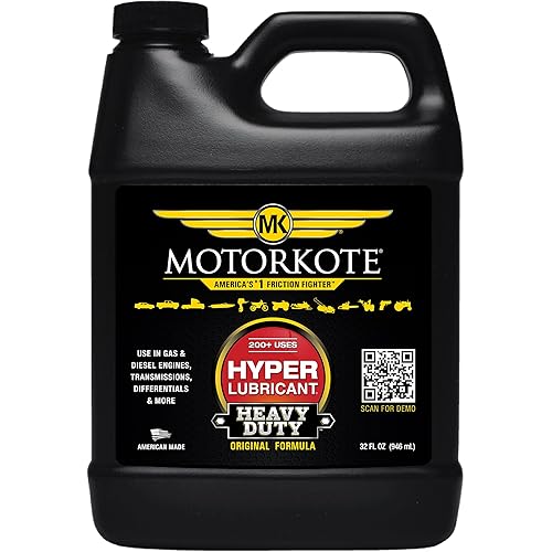 Motorkote MK-HL32-06 Heavy Duty Hyper Lubricant Engine Treatment, 32-Ounce, Single, Black