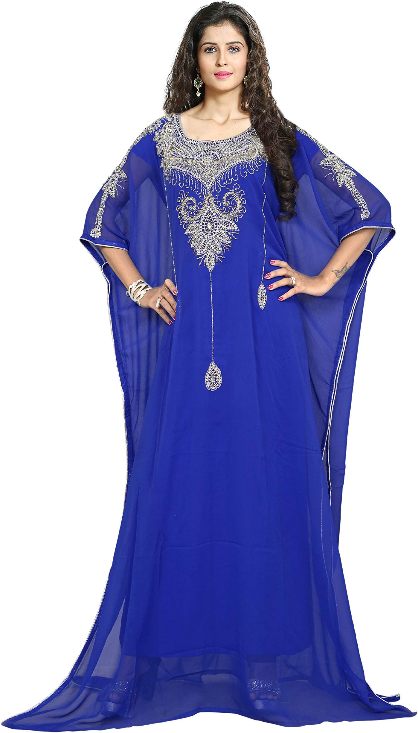 KoCWomen Kaftan Farasha Caftan Kimono Long Maxi Dress Summer Cover up Free Size