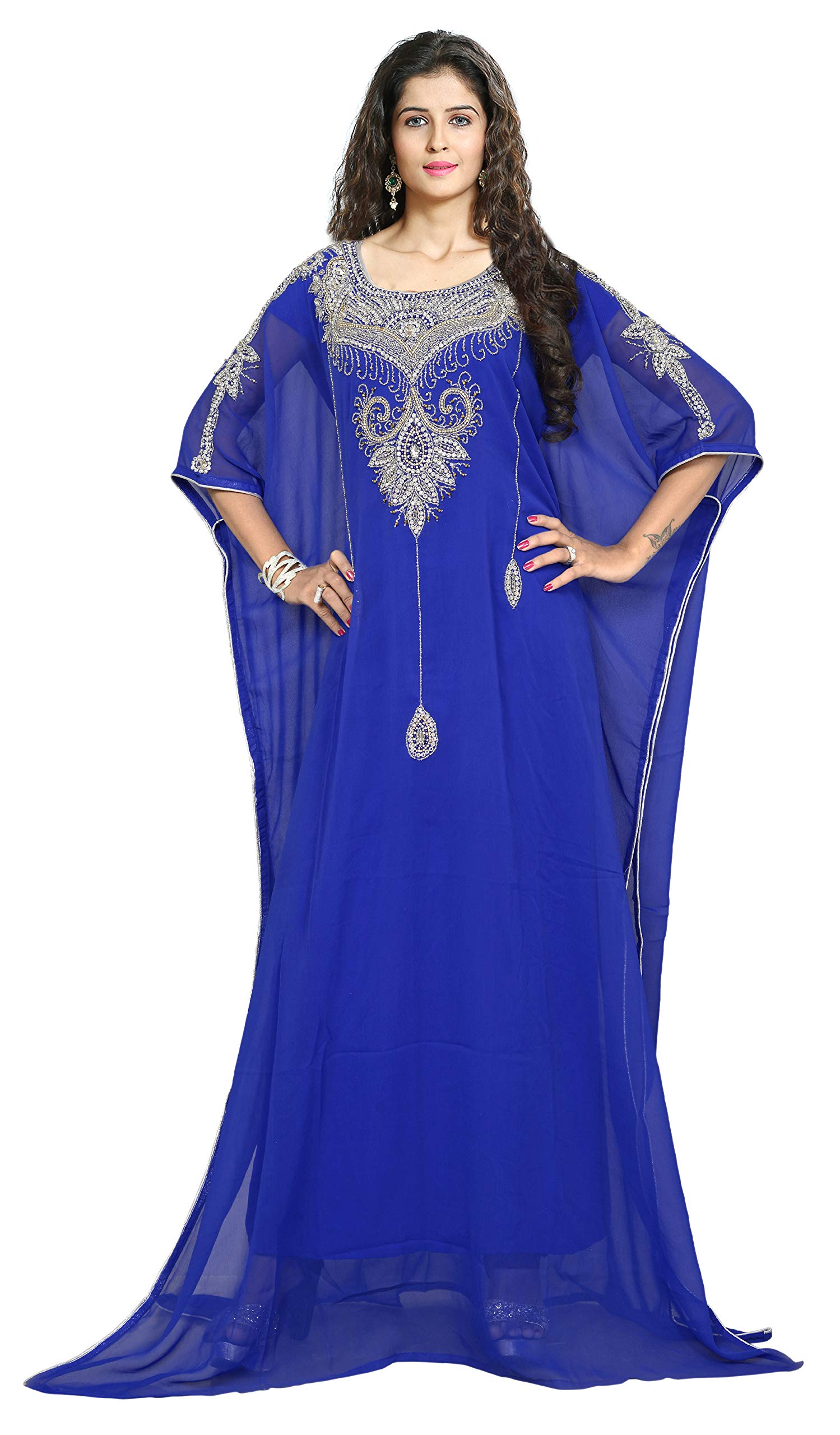 KoCWomen Kaftan Farasha Caftan Kimono Long Maxi Dress Summer Cover up Free Size