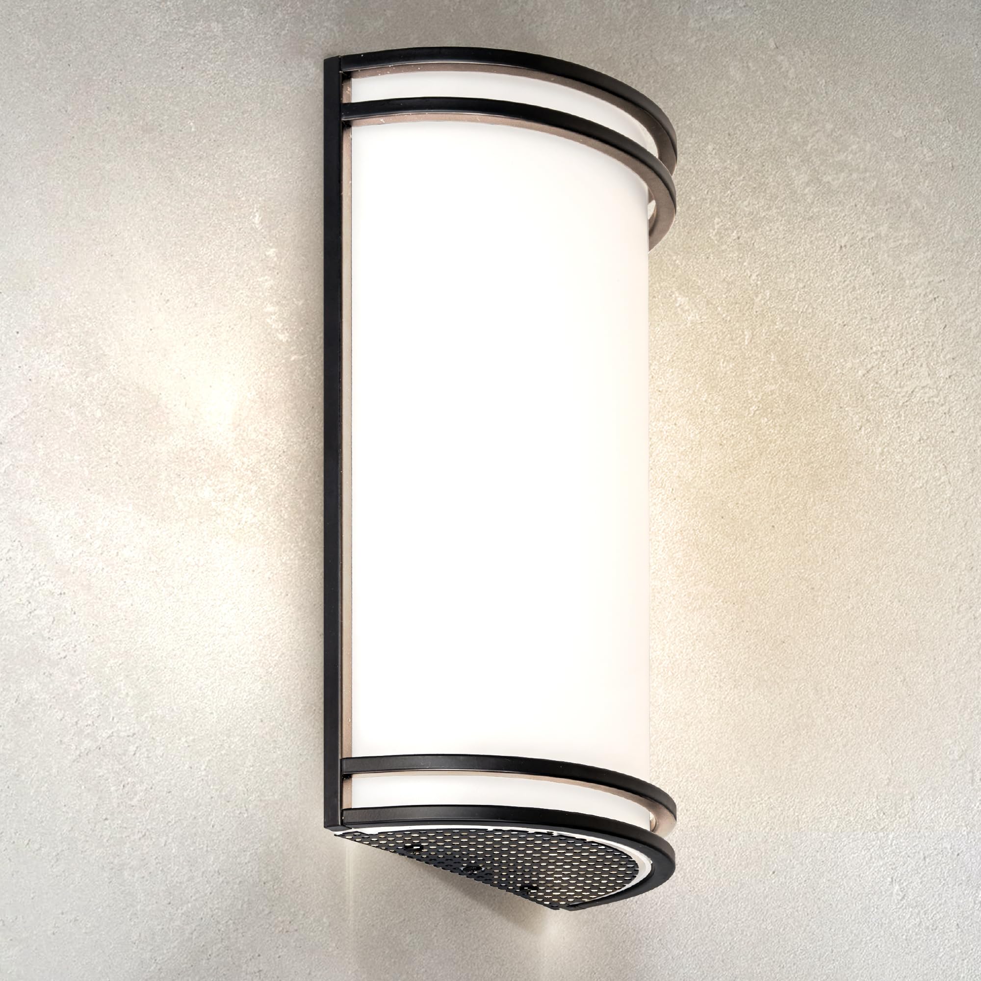 ASD Indoor LED Wall Sconce Lights - 14 Inch 20W Black Modern LED Wall Sconces Hardwired - ETL Dimmable 3000K 4000K 5000K Adjustable Sconce Light Fixture for Bedroom, Hallway