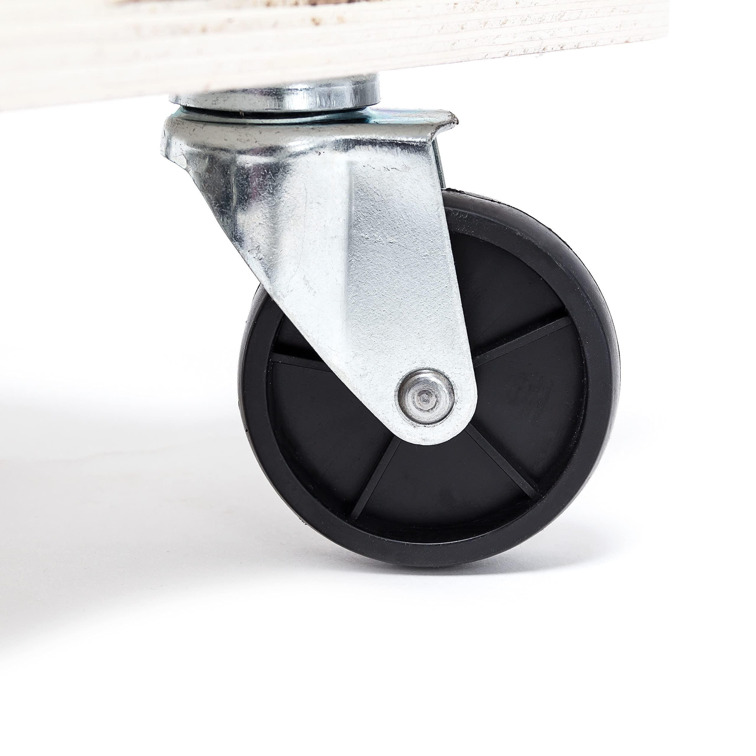 4 x Transportroller L im Set, Möbelroller mit Lenkungsrollen, 200 kg, für alle Böden, Transporthilfe
