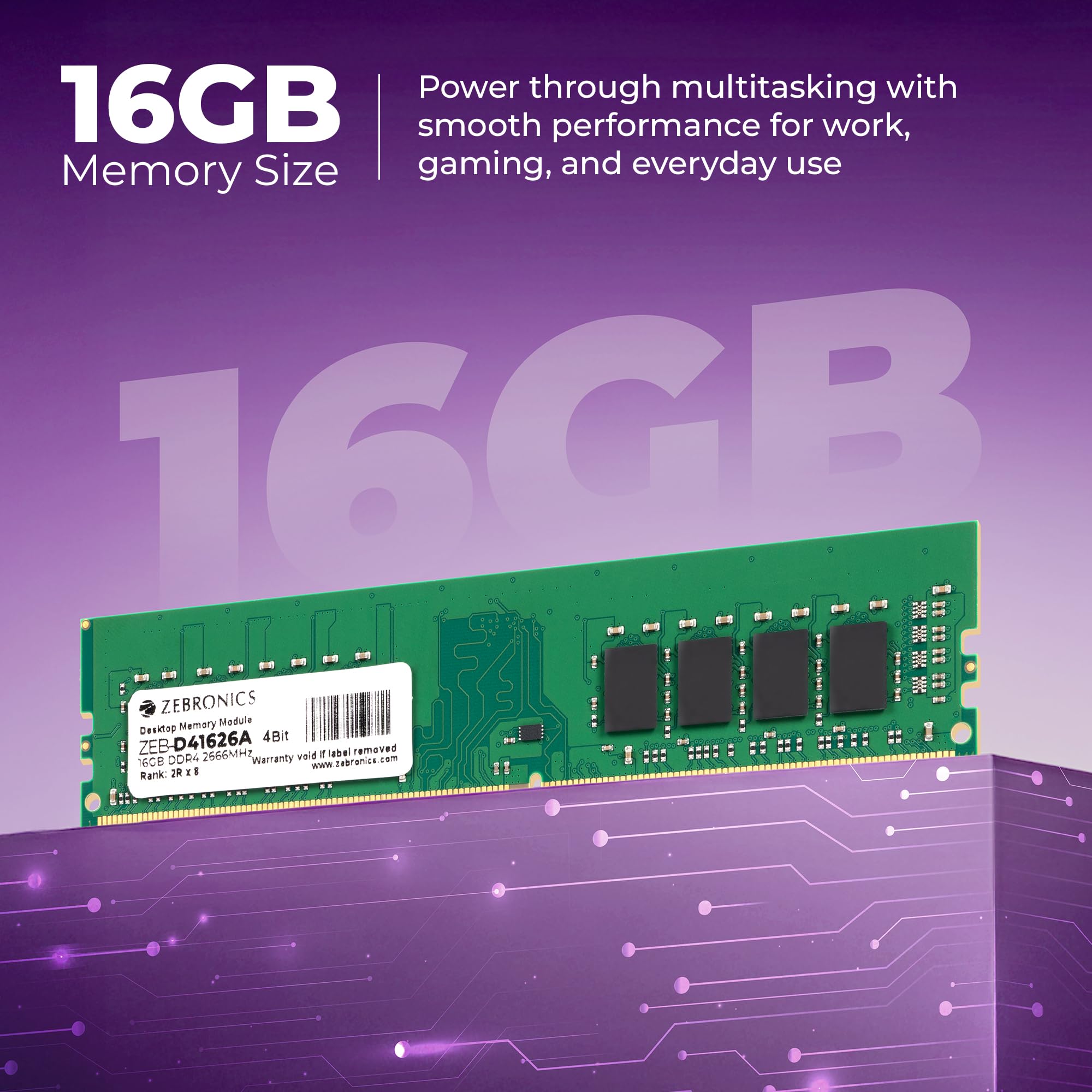 Amazon.in: Buy Zebronics 16GB DDR4 RAM for PC, 2666MHz, 4bit