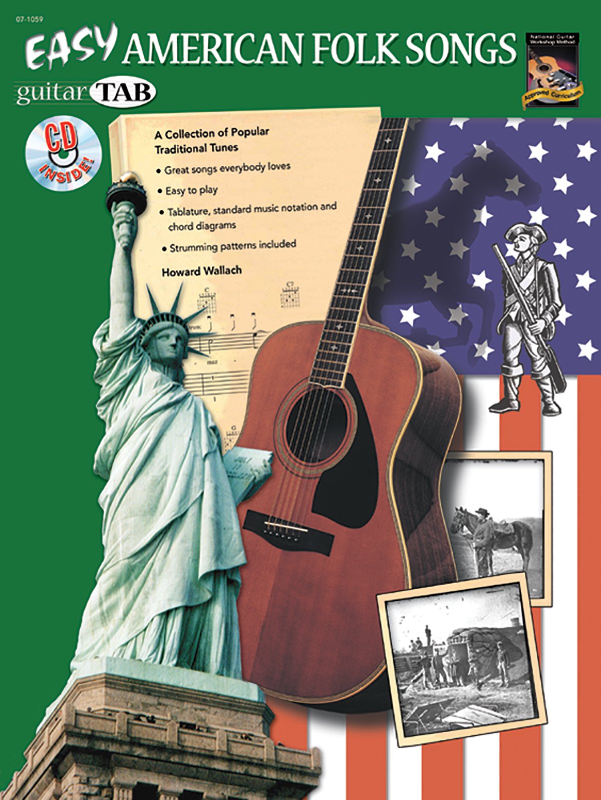 Easy American Folk Songs: A Collection of Popular Traditional Tunes (Guitar TAB), Book & CD