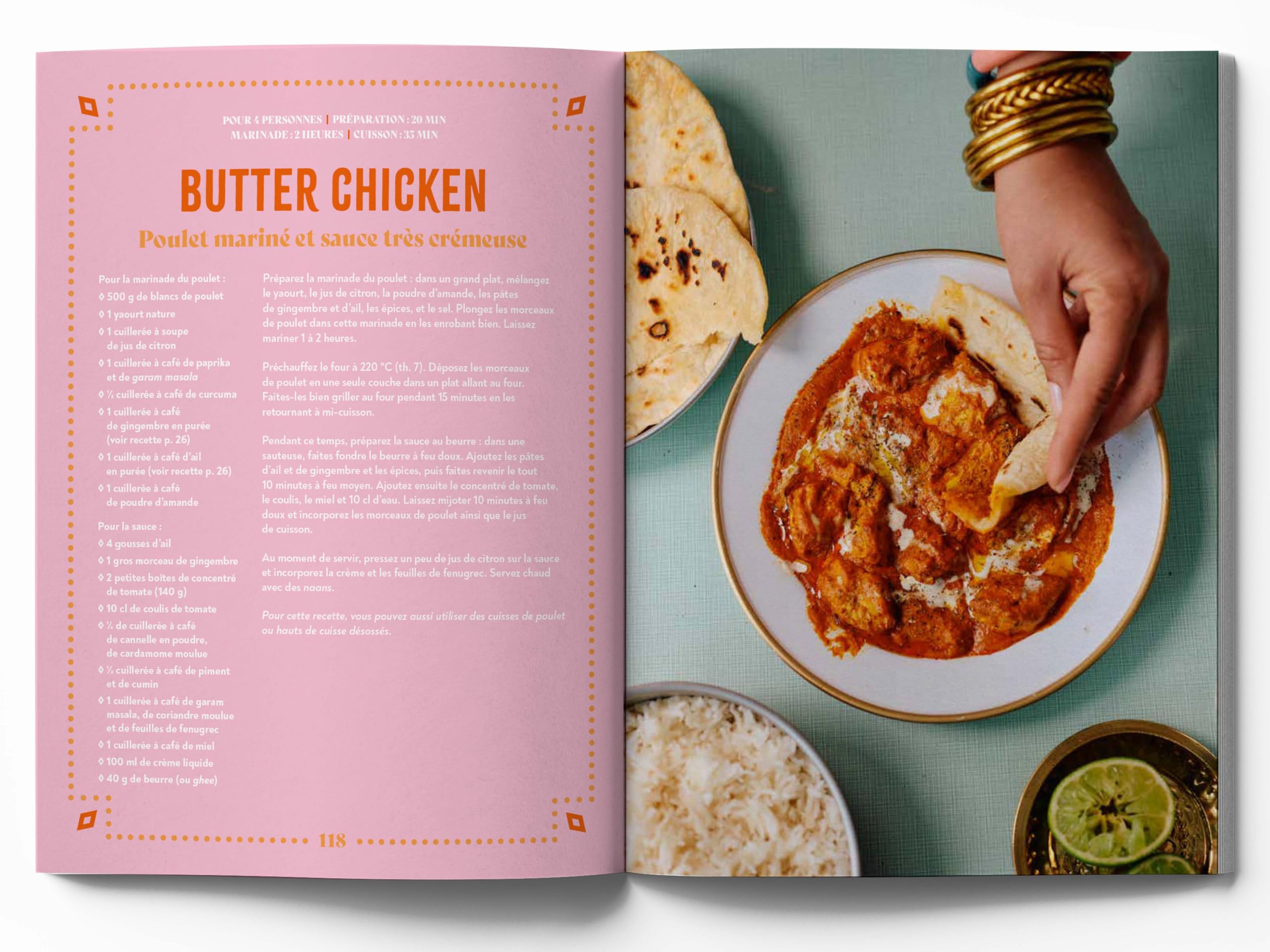 Inde: Naan, samossa, curry
