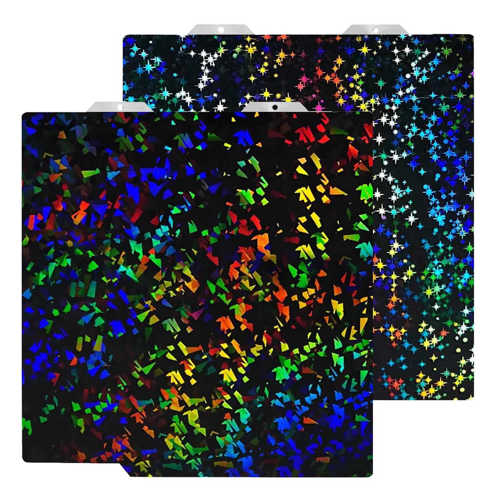 184x184mm PEF+PEY Build Plate for Bambu Lab A1 Mini, Rainbow Confetti PEF+Galaxy PEY Spring Steel Plate Print Bed for Bambu Labs 3D Printer