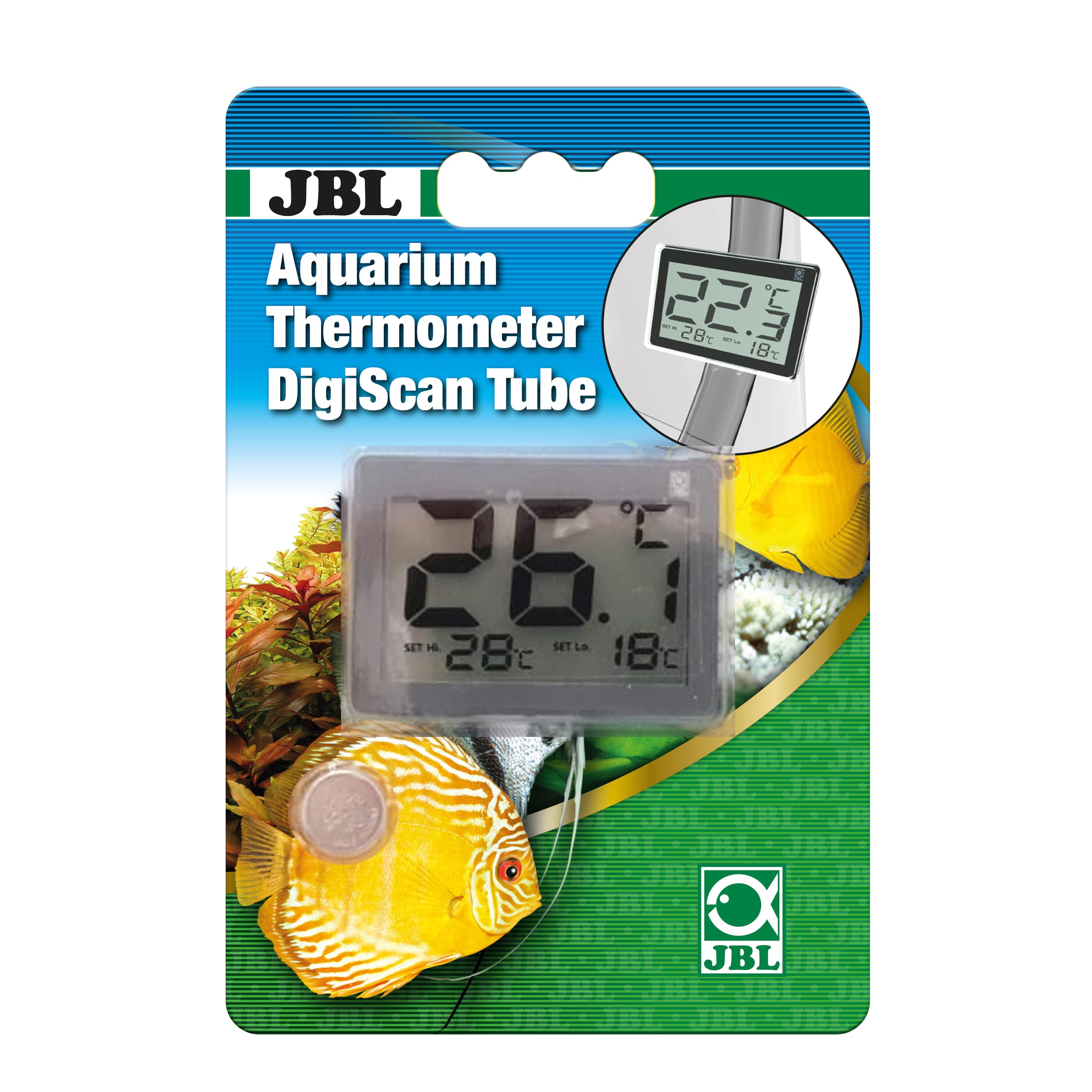 JBL DigiScan Tube - Termómetro Digital para Acuario, para fijación en Manguera de Filtro