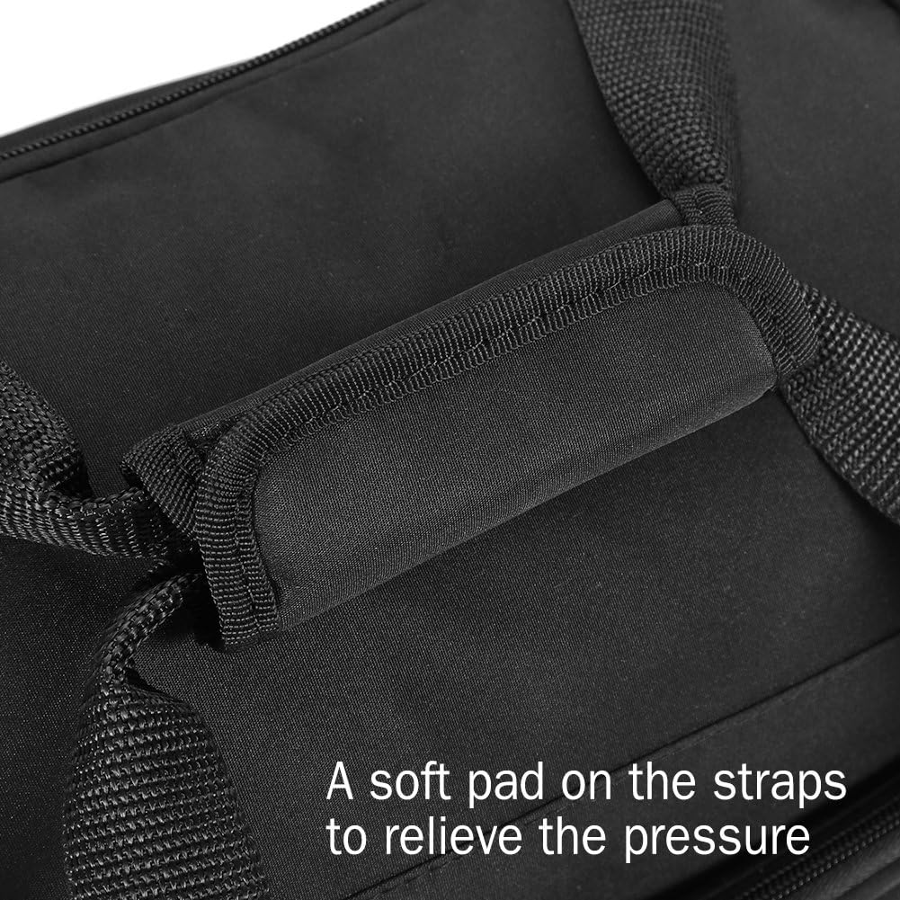 Pongnas Salon Barber Tool Bag, Portable Travel Case for Hair Styling Scissors Comb Trimmer Clipper, 13.8 x 7.9 x 9.4inch