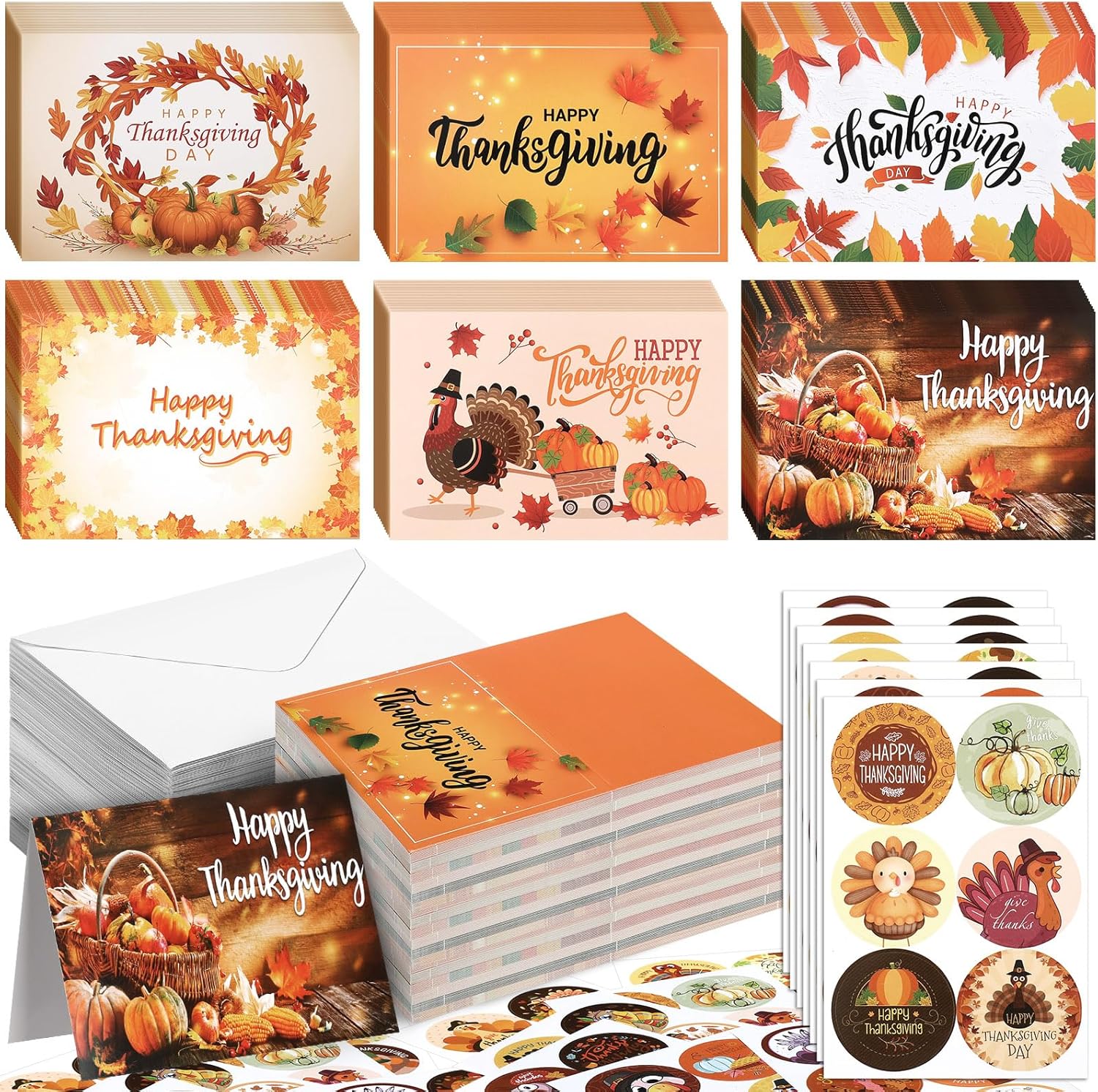 Thanksgiving Greeting Cards Set