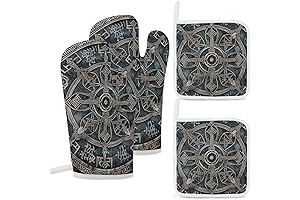 Helm of Awe Kitchen Companion: Heat-Defying Mitts and Pot Holders