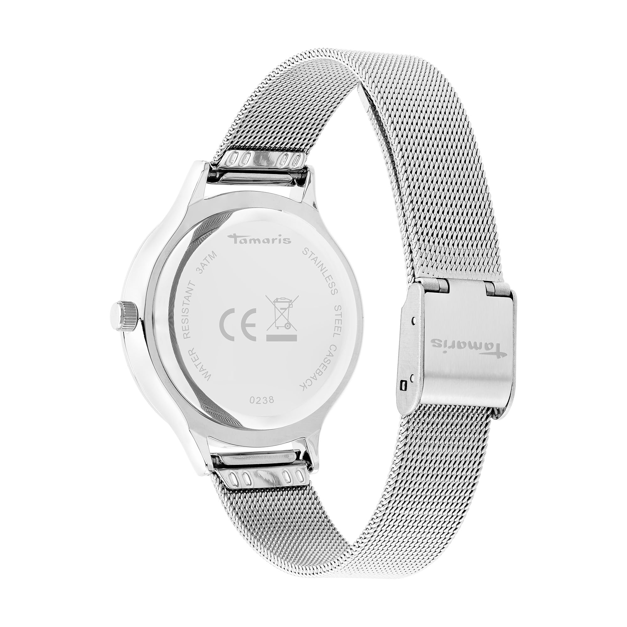 Tamaris Damenuhr - Elegante Damen Armbanduhr mit hochwertig schmalem Meshband