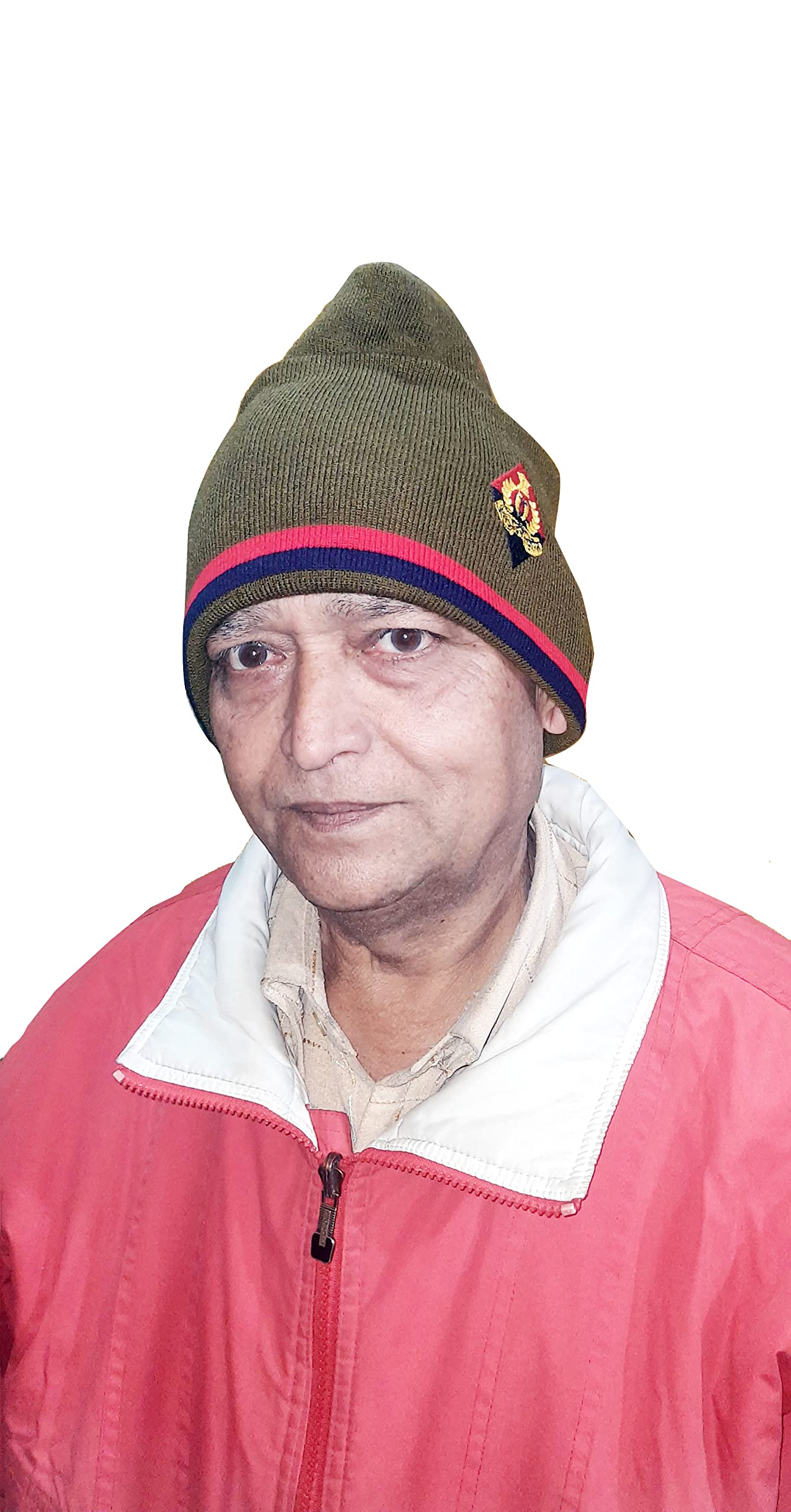 Onekbhalo UP Police Woolen Cap with Logo and Details Line (Khaki)