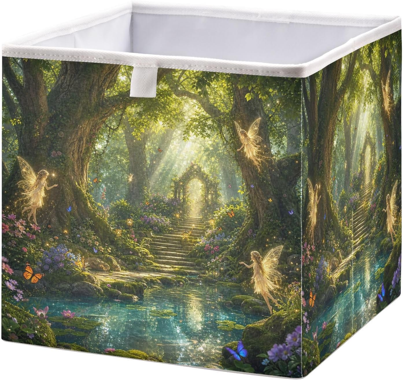 Foldable Storage Bin Waterproof Closet Organizer Box with Handle