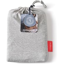bbhugme Nursing Pillow Cover - Cotton Jersey Fabric - Fits Nursing Pillow for Breastfeeding, Bottle Feeding and Bonding - Cover Only, Nursing Pillow Sold Separately, Grey Melange