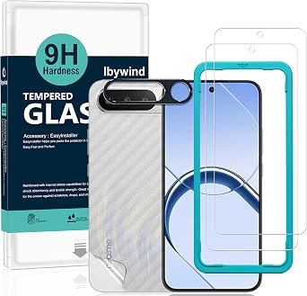 Ibywind for Realme 16 5G Screen Protector,2 Pack,9H Hardness Tempered Glass and Camera Lens Protector,with Alignment Frame,Full Coverage,Bubble Free,Fingerprint Unlock,Scratch Resistant