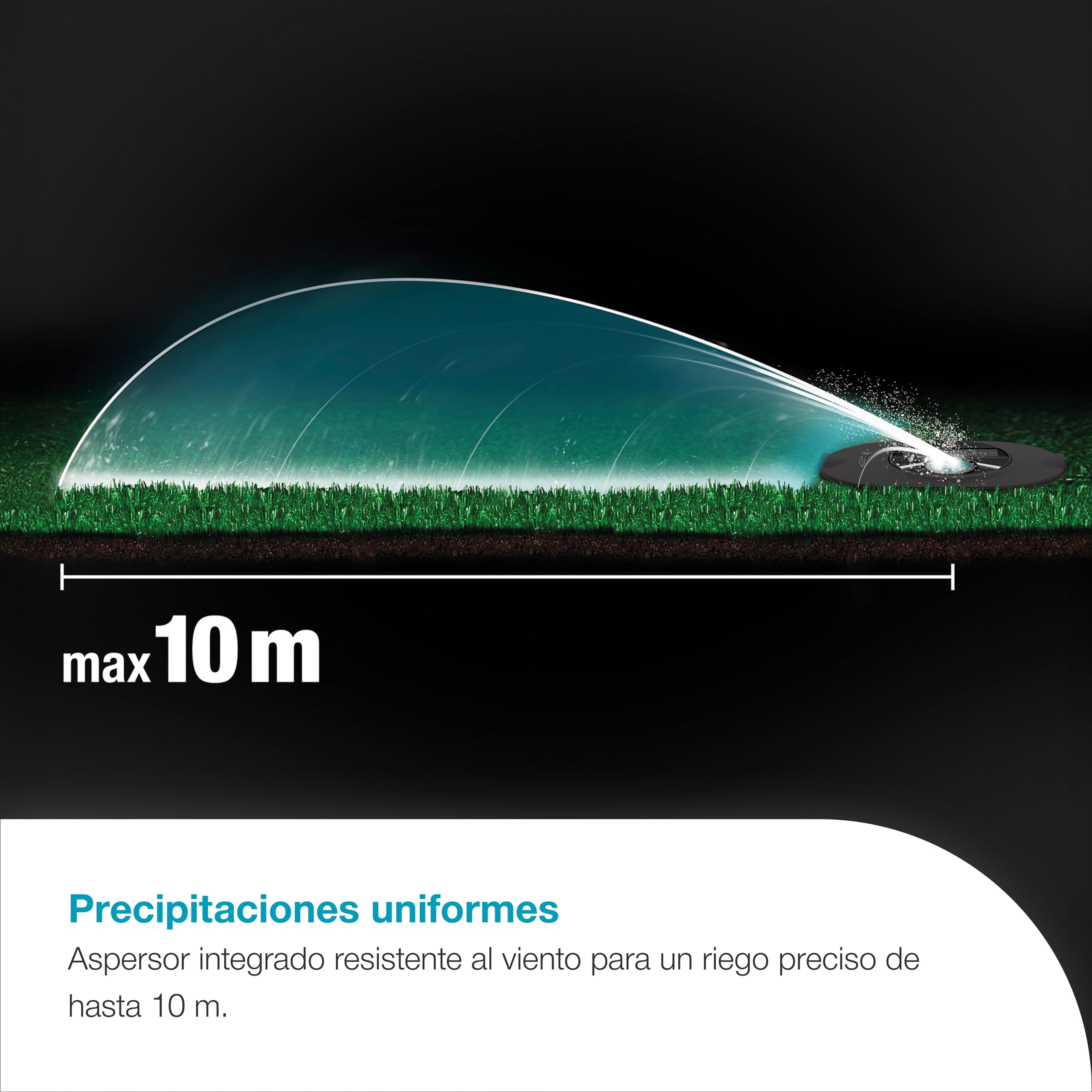 Gardena AquaPrecise Sistema de riego por tuberías: Ahorro de Agua, riego preciso para césped de hasta 320 m², Control Bluetooth, fácil instalación (16001-20)