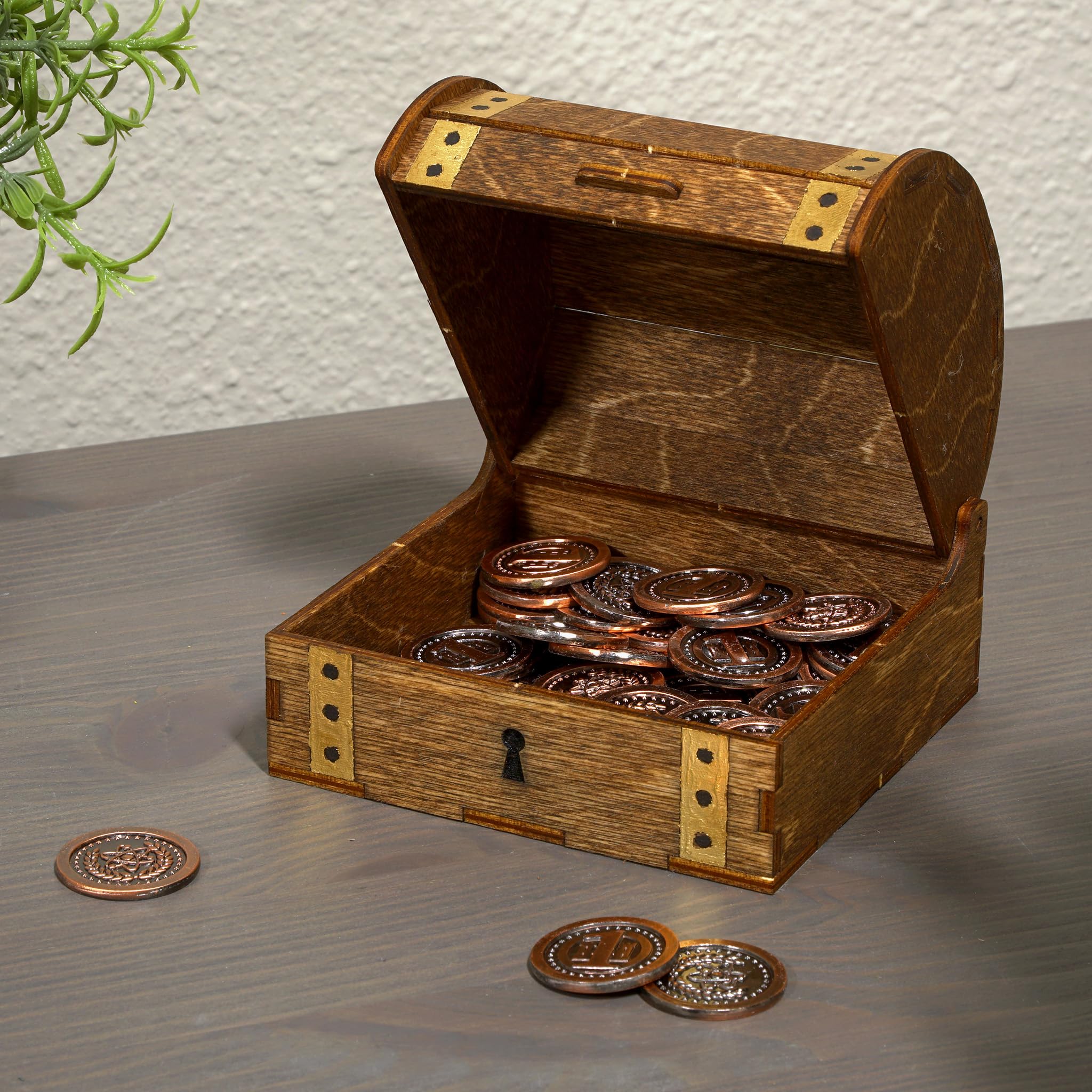 The Broken Token - Atomic Age 1 Value Copper Coins - ファンタジーコイン 25mm  メタルノベルティ コスプレ TTRPG ゲームピース - 10個パック