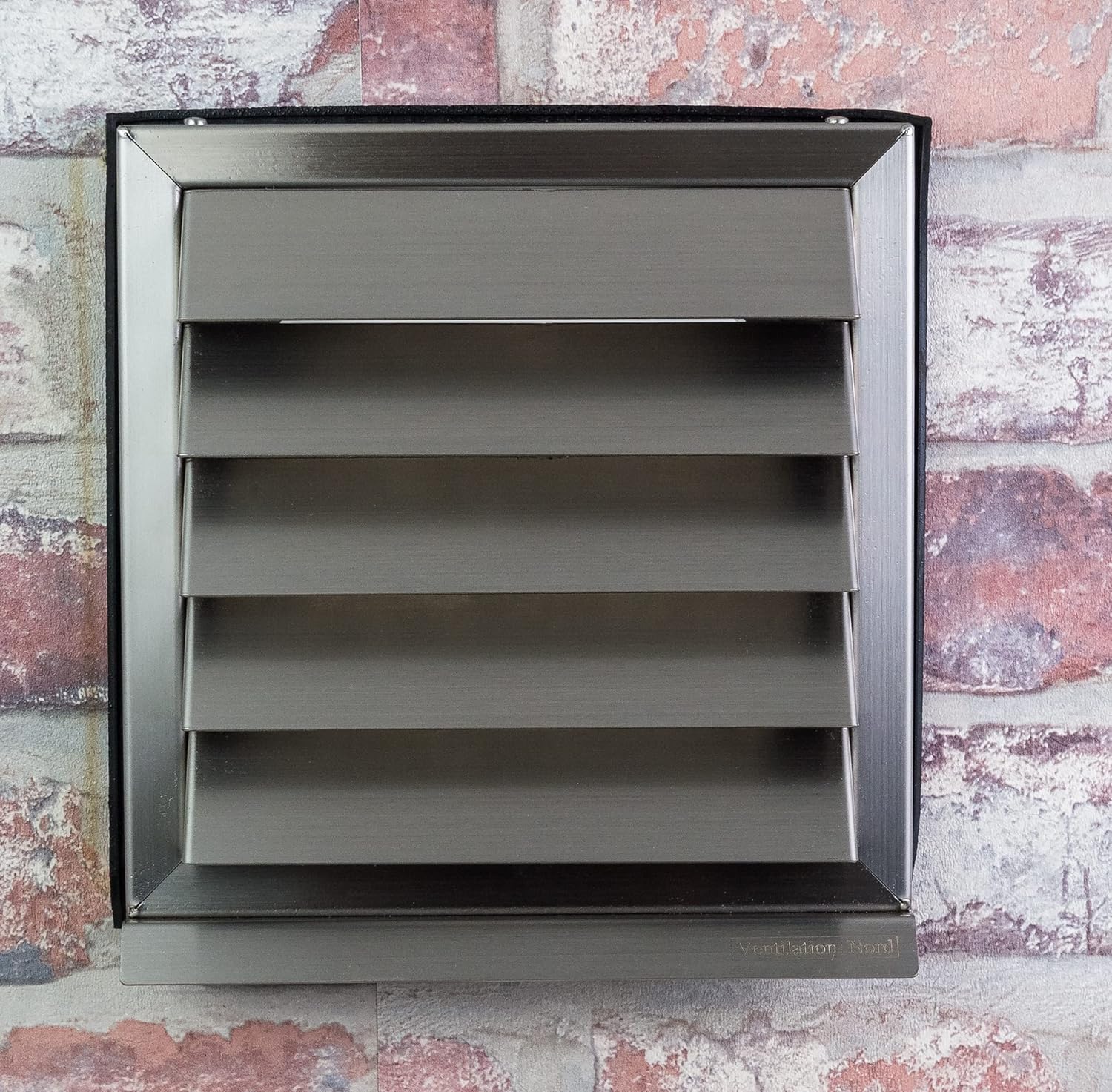 Ventilation-Nord Energiespar Edelstahl Mauerkasten Ø150 mit zwei Rückstauklappen | Wetterschutz, Tropfkante & Einfache Montage (ohne Insektenschutzgitter aus Edelstahl)