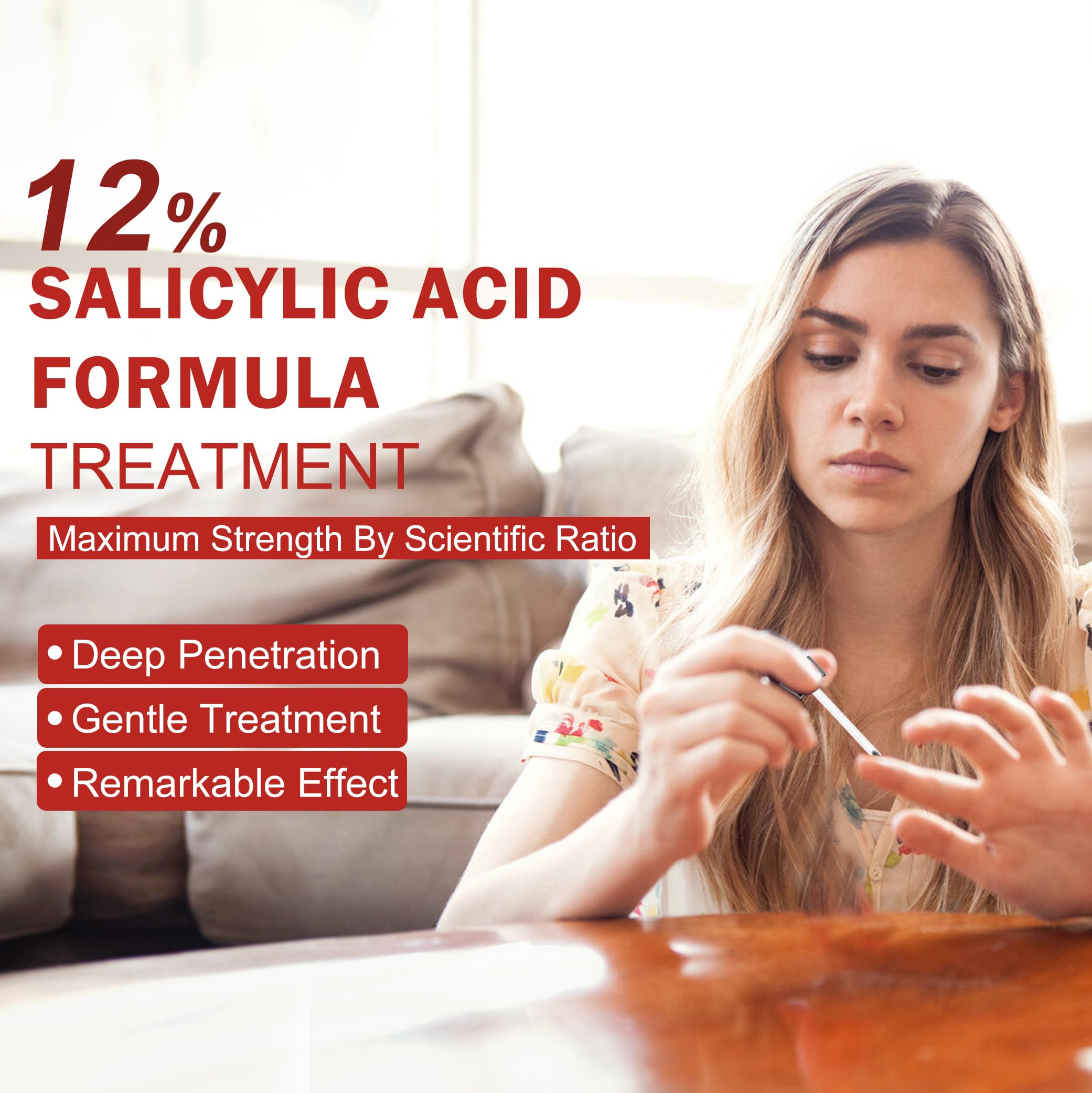 Wart Remover Liquid,Fast Acting Salicylic Liquid to Remove Common and Plantar Warts, Flat Warts, 0.68 Fl Oz, 1 Count - Safe, Natural, and Potent for External Use