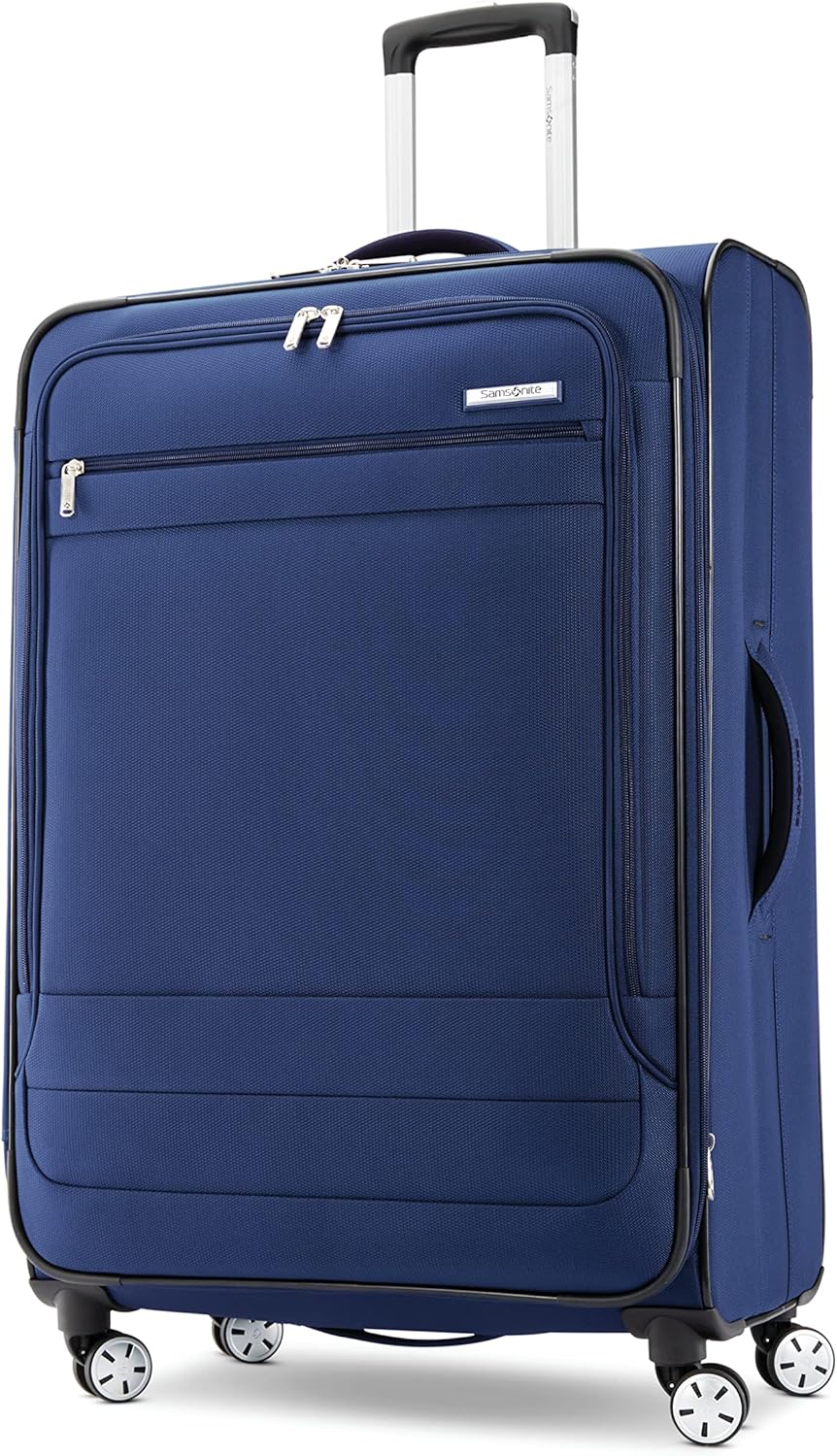  | Samsonite Aspire DLX Softside Expandable Luggage with Spinner Wheels, Checked-Large 29-Inch, Blue Depth | Suitcases