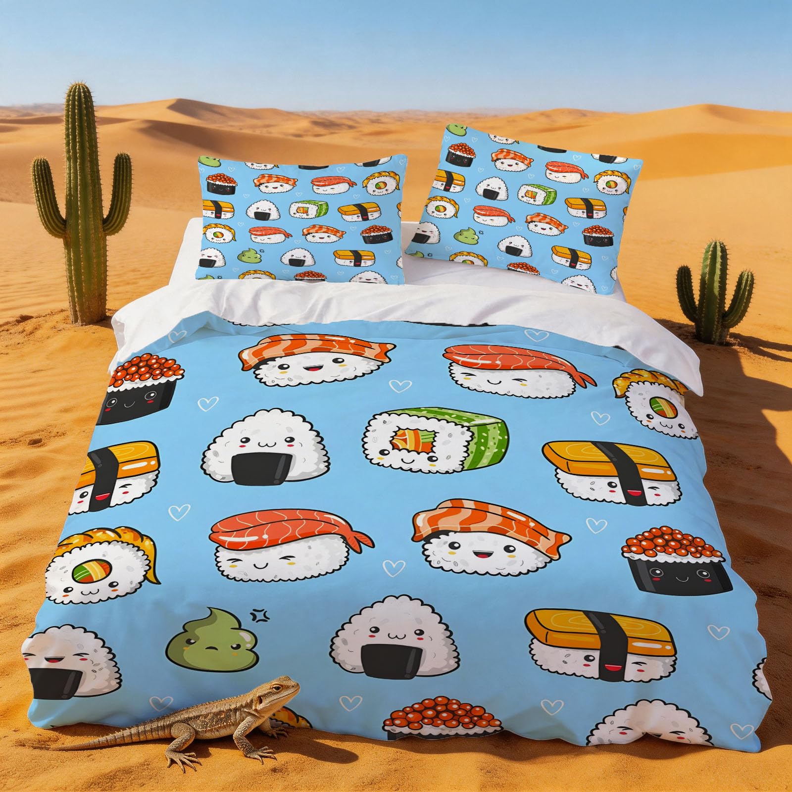 Housse de couette 200x200 sushi mettez de la joie et de la douceur dans votre lit