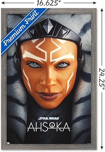 Miniatura 3 de Trends International Star Wars Ahsoka - Póster de pared de una hoja, 14.72 x 22.37 pulgadas, versión enmarcada de madera de granero