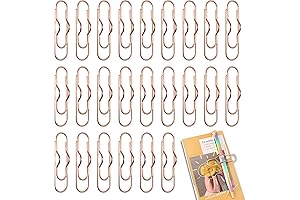 24 Pack Sturdy Metal Pen Clips for Notebooks, Journals, and Paperwork