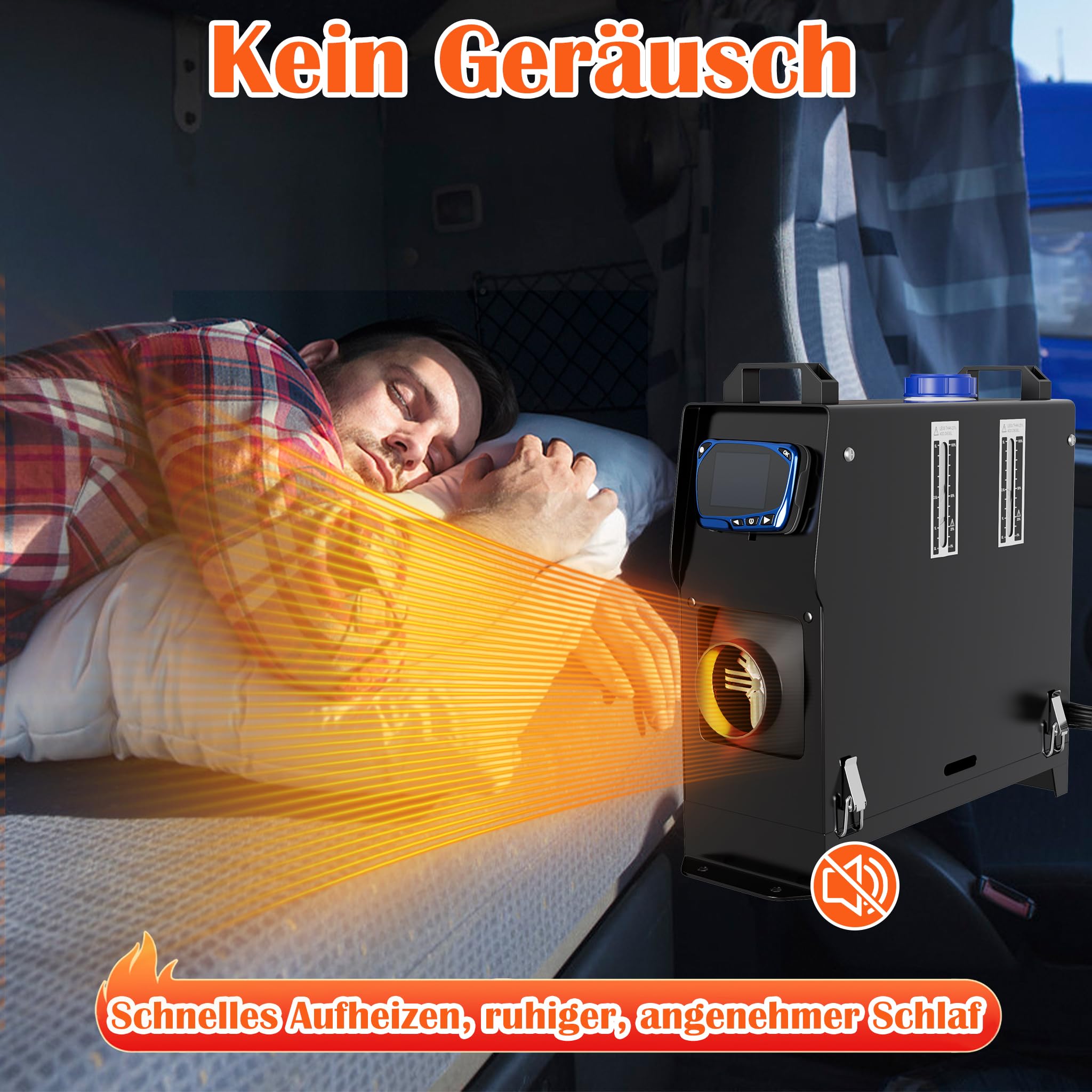 FIVMEN Standheizung Diesel 8KW 12V Dieselheizung mit Fernbedienung und LCD-Display Diesel Lufterhitzer Air Diesel Heizung Schnelles Aufheizen für LKW Wohnmobil RV Boote Auto, Typ E