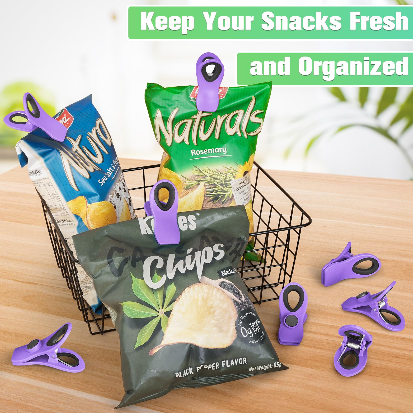 12Pcs Clips Magnétiques Pour Sachets Alimentaires - Fermeture Étanche - Multicolores
