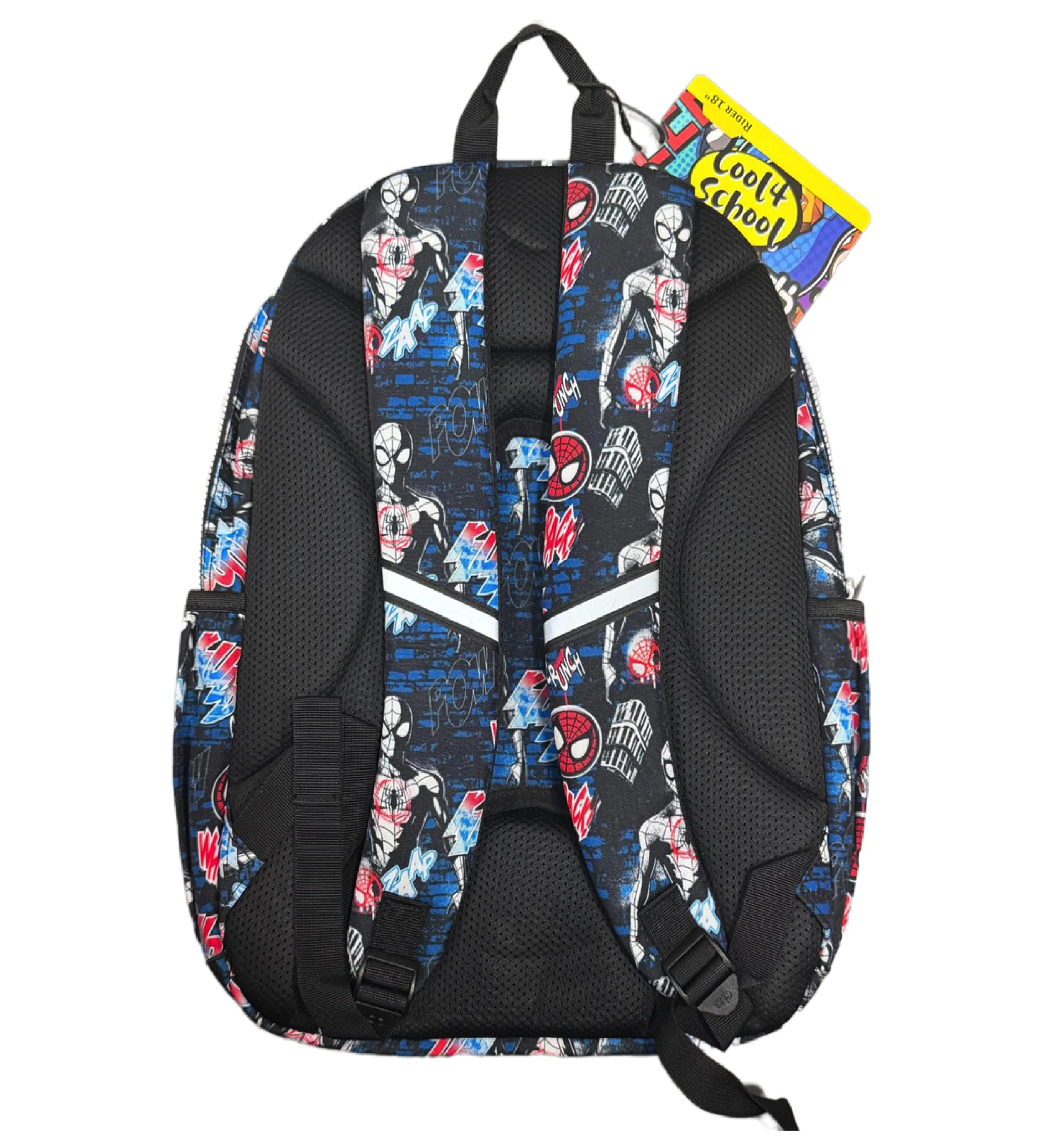 Generico Zaino Scuola Compatibile Spiderman 3Zip Ergonomico Elementari Medie 45x32x22cm