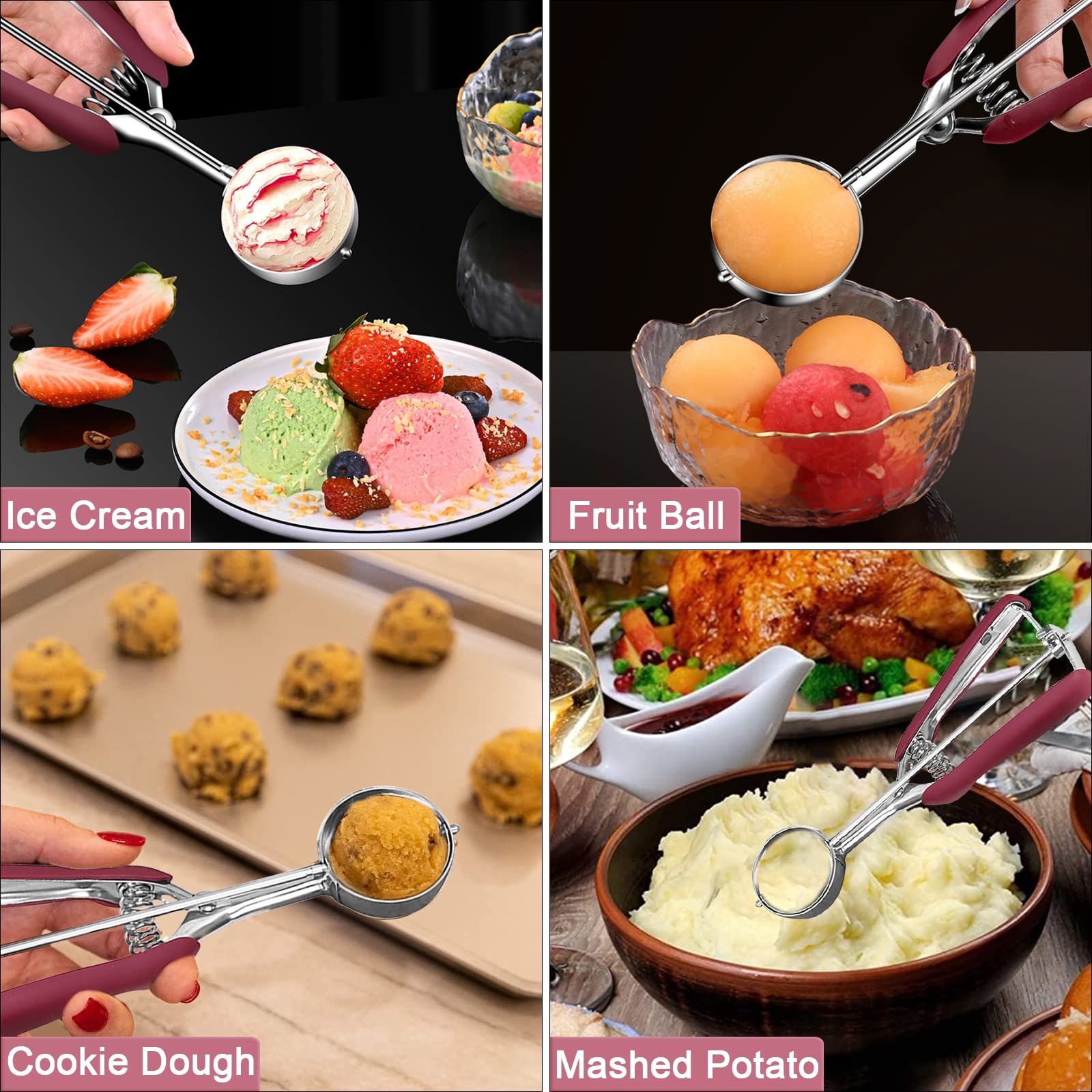 Porzionatore Per Gelato 25mm, Cucchiaio Gelato, TJ POP Molto Piccolo - 9