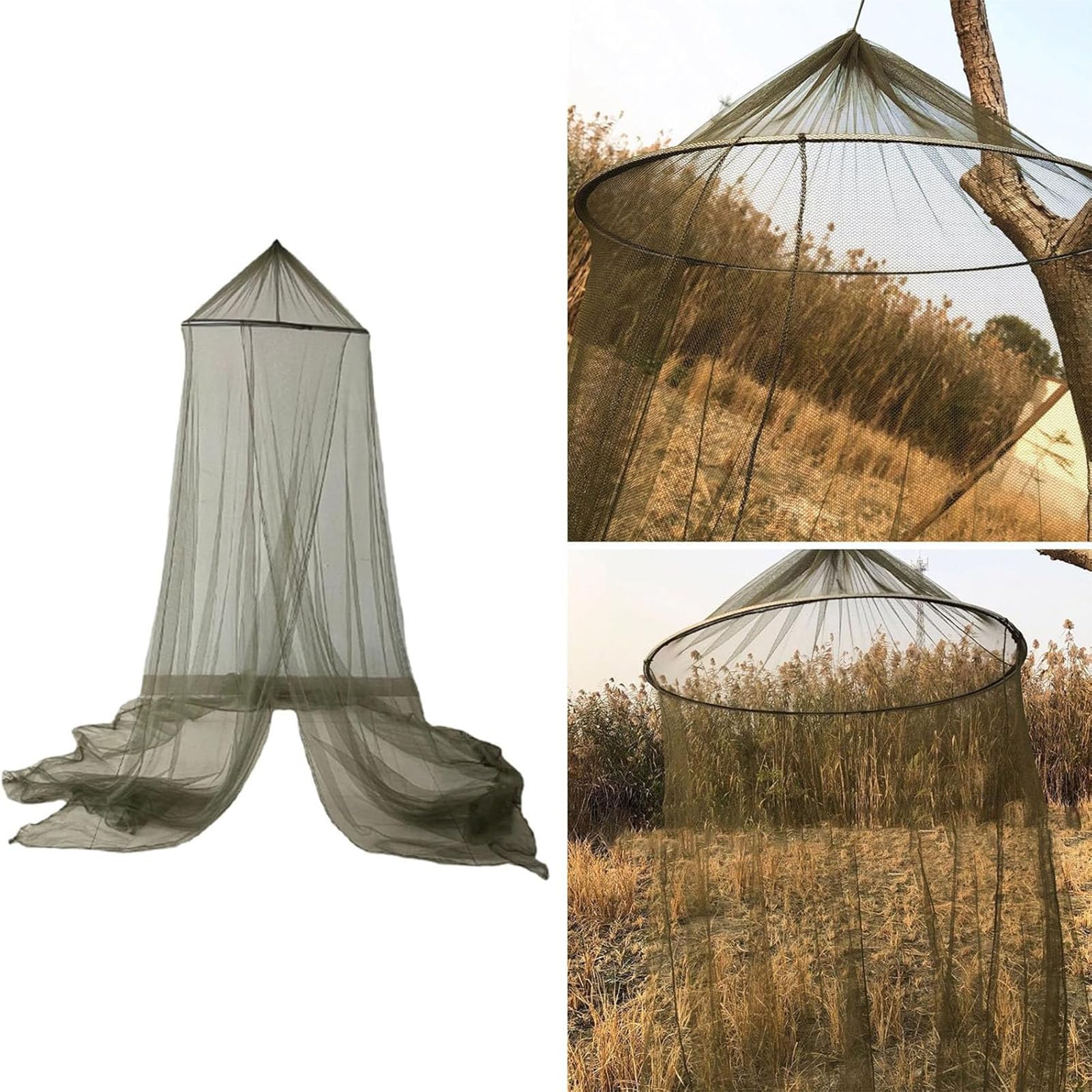 Zanzariera Portatile Anti-zanzare, zanzariera da Viaggio Pieghevole Rotonda, zanzariera da Campeggio all'aperto, per Anti-zanzare, Interno, Esterno, Campeggio