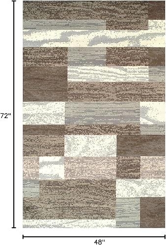 Miniatura 3 de Superior - Alfombra de área de 0.315 in de altura con respaldo de yute, colección Rockwood, diseño de ladrillo texturizado, antiestática, repelente