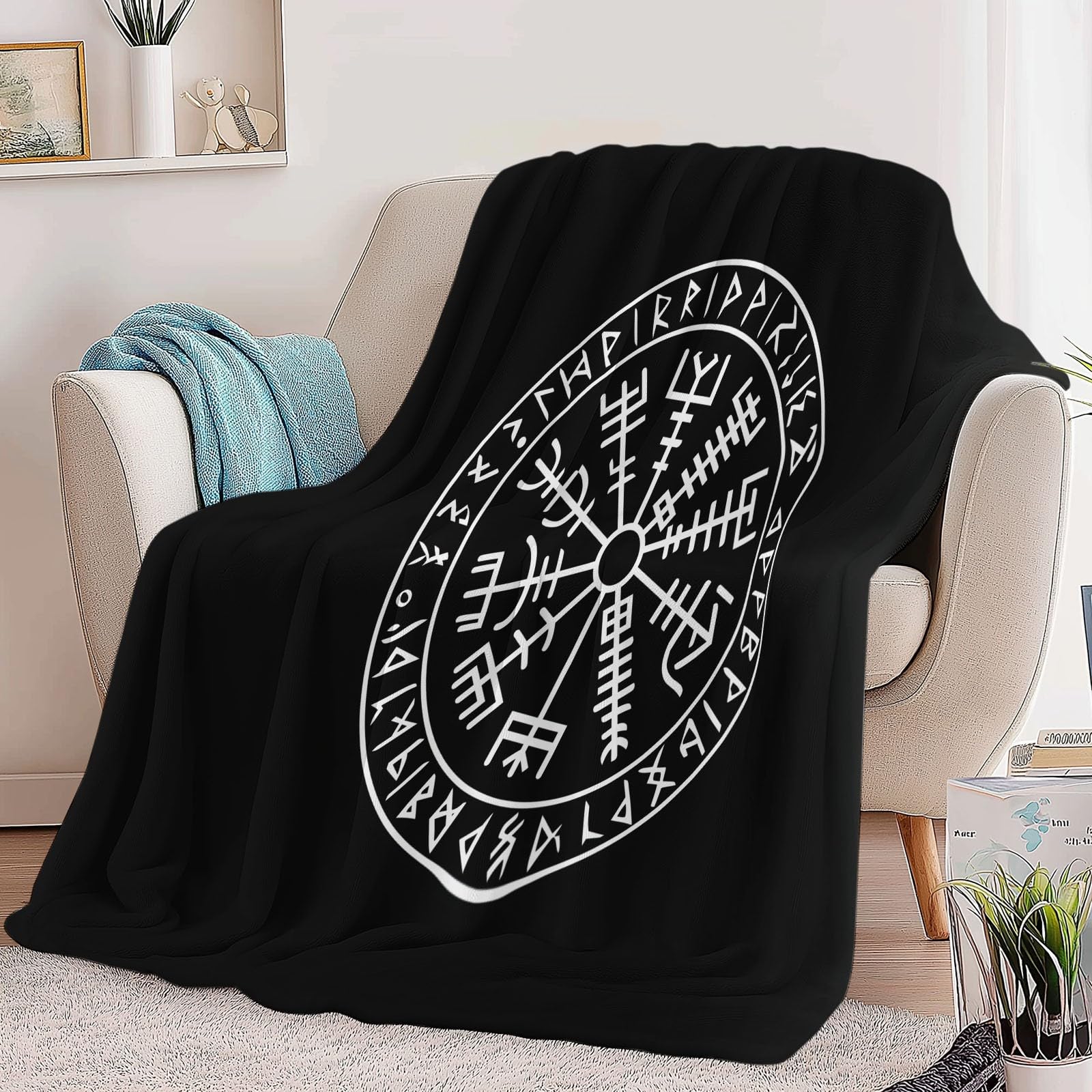 Koc polarowy z mikrofibry 220 x 240 cm, proste logo 3D nadruk 3D miękki pluszowy koc na łóżko dla dorosłych i dzieci, kemping, czarny