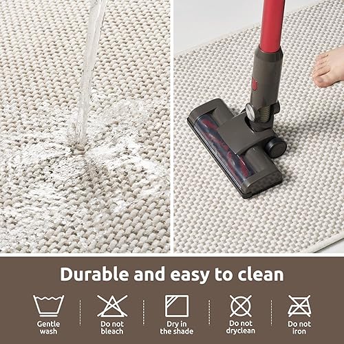 Miniatura 7 de AMOAMI Tapete de baño de felpilla súper absorbente, de secado rápido, para baño, con parte trasera de goma, antideslizante, lavable, para debajo de