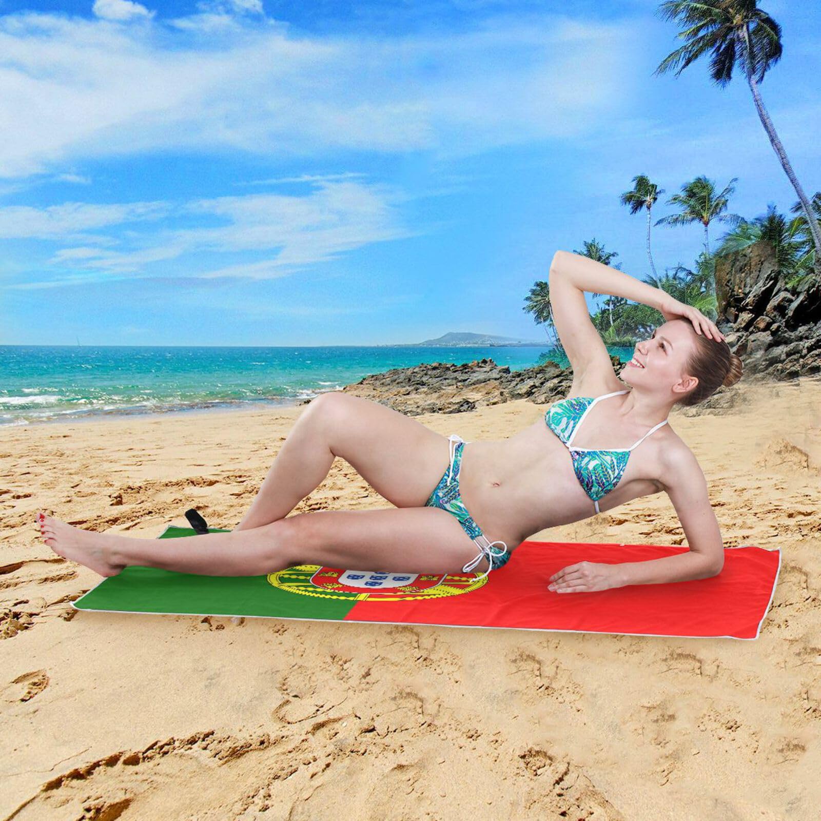 Flaga Portugalia ręczniki kąpielowe plaża 79 cm x 178 cm miękkie i chłonne ręczniki plażowe oversize dla kobiet, w podróż, kemping i wakacje