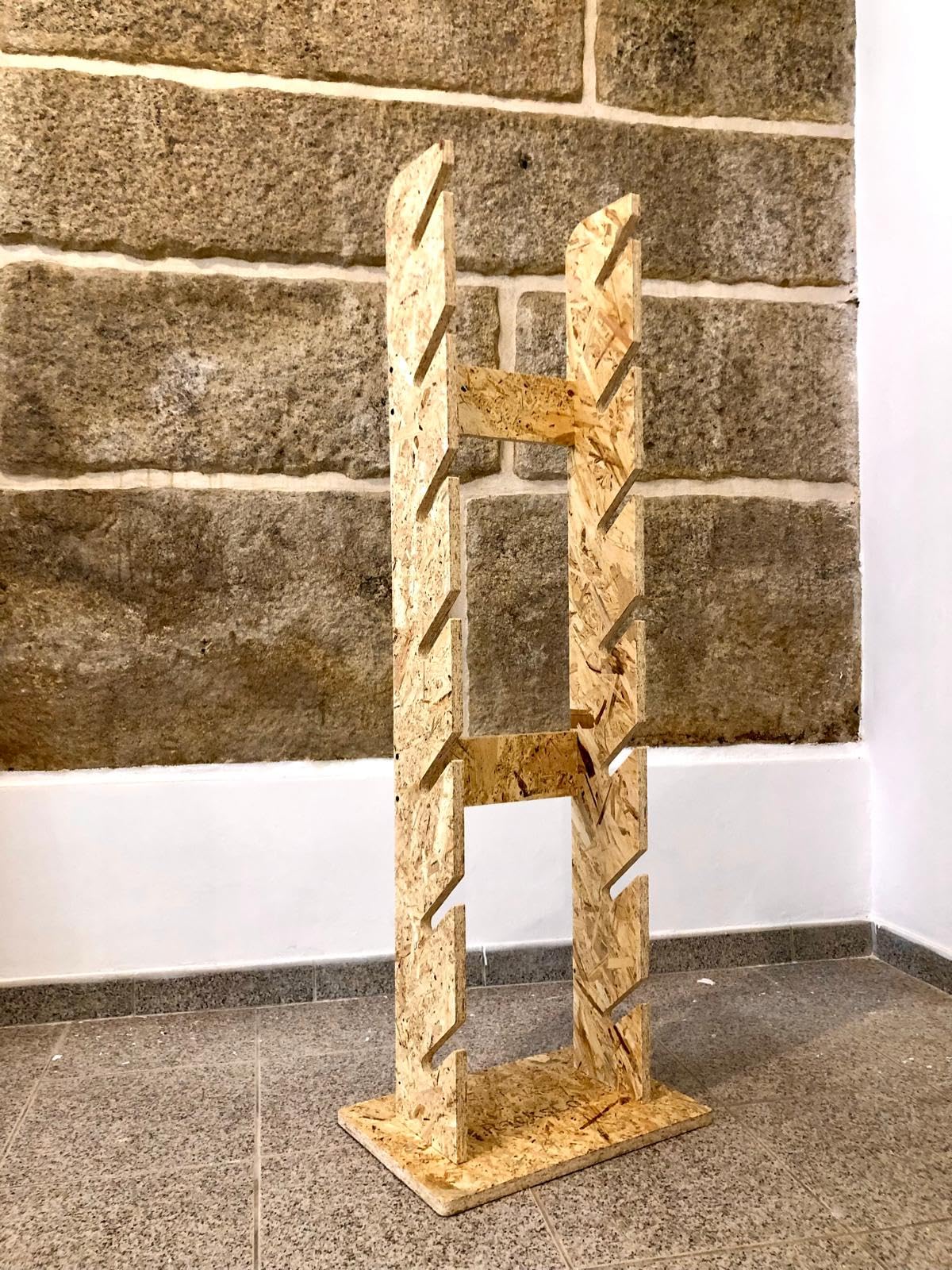 Genérico Vertical 7 Skate Rack Gris Classique en Bois