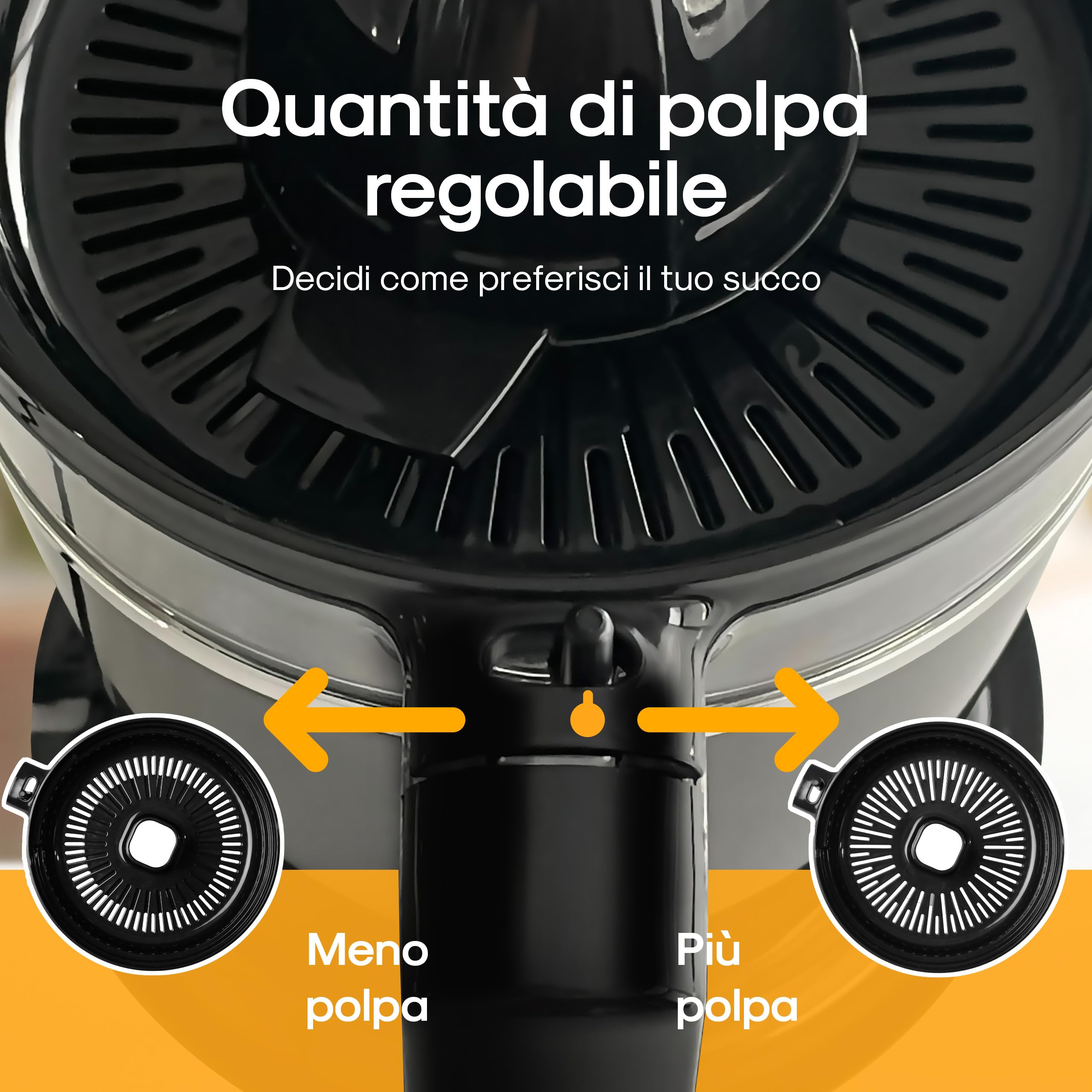 LEBENLANG Spremiagrumi Elettrico - 800 ml & con Setaccio Regolabile I Spremi Agrumi Elettronico Spremiagrumi Elettrico Professionale Juicer Spremuta Arancia Elettrico Spremi Arance Elettrico
